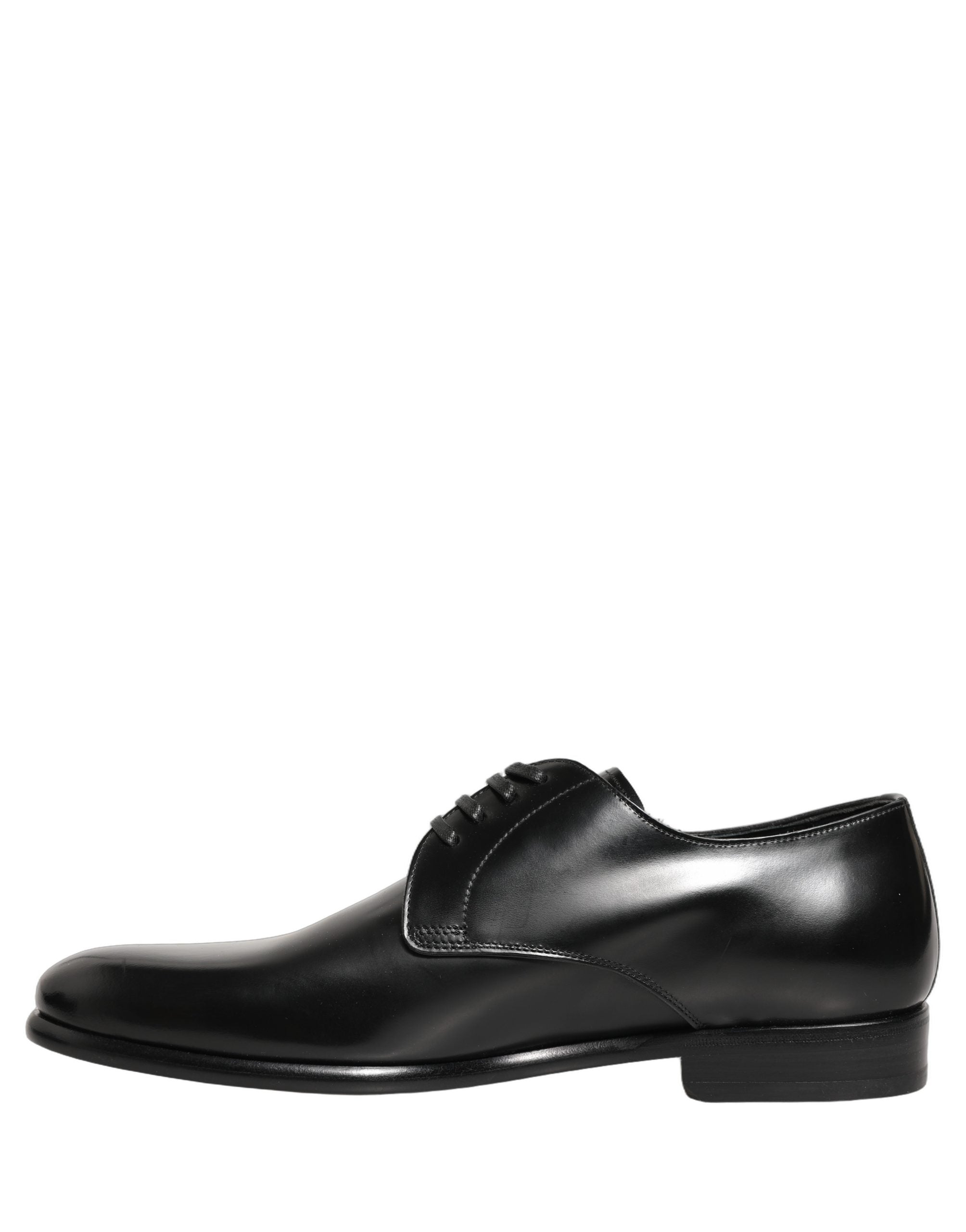 Dolce & Gabbana Schwarze Leder Schnür-Derby-Anzugschuhe