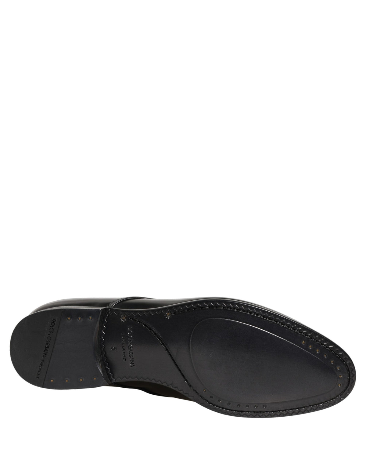 Dolce & Gabbana Schwarze Leder Schnür-Derby-Anzugschuhe