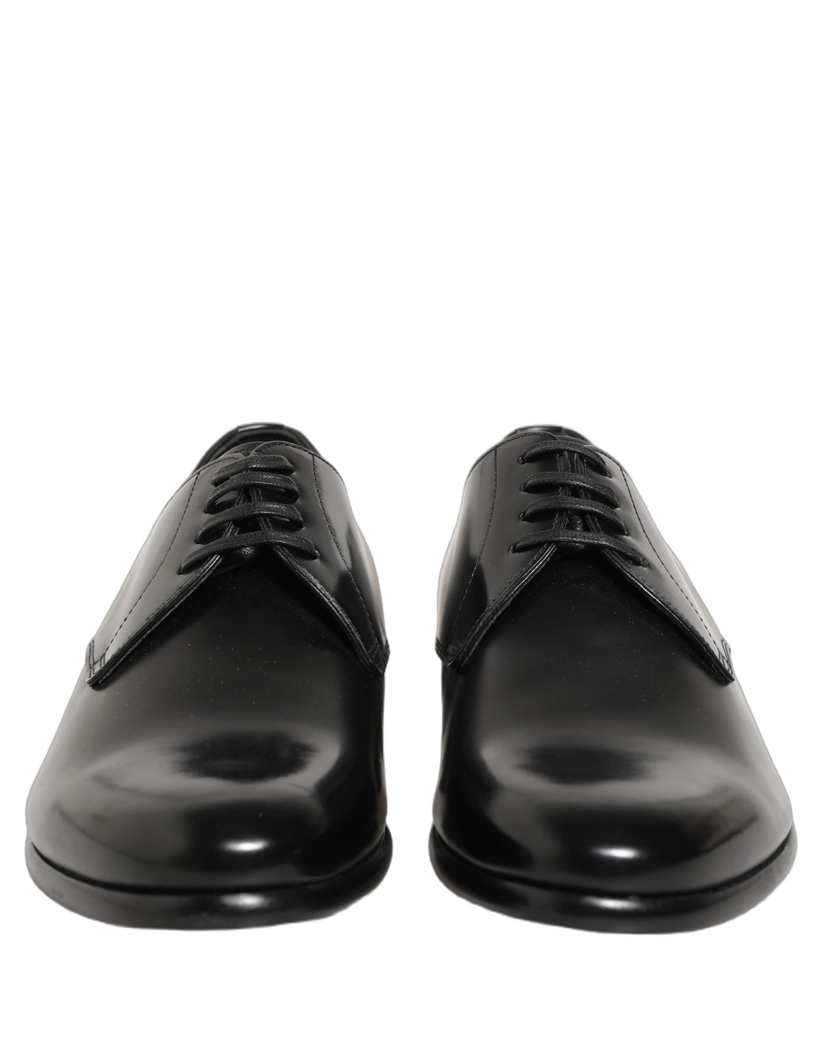 Dolce & Gabbana Schwarze Leder Schnür-Derby-Anzugschuhe