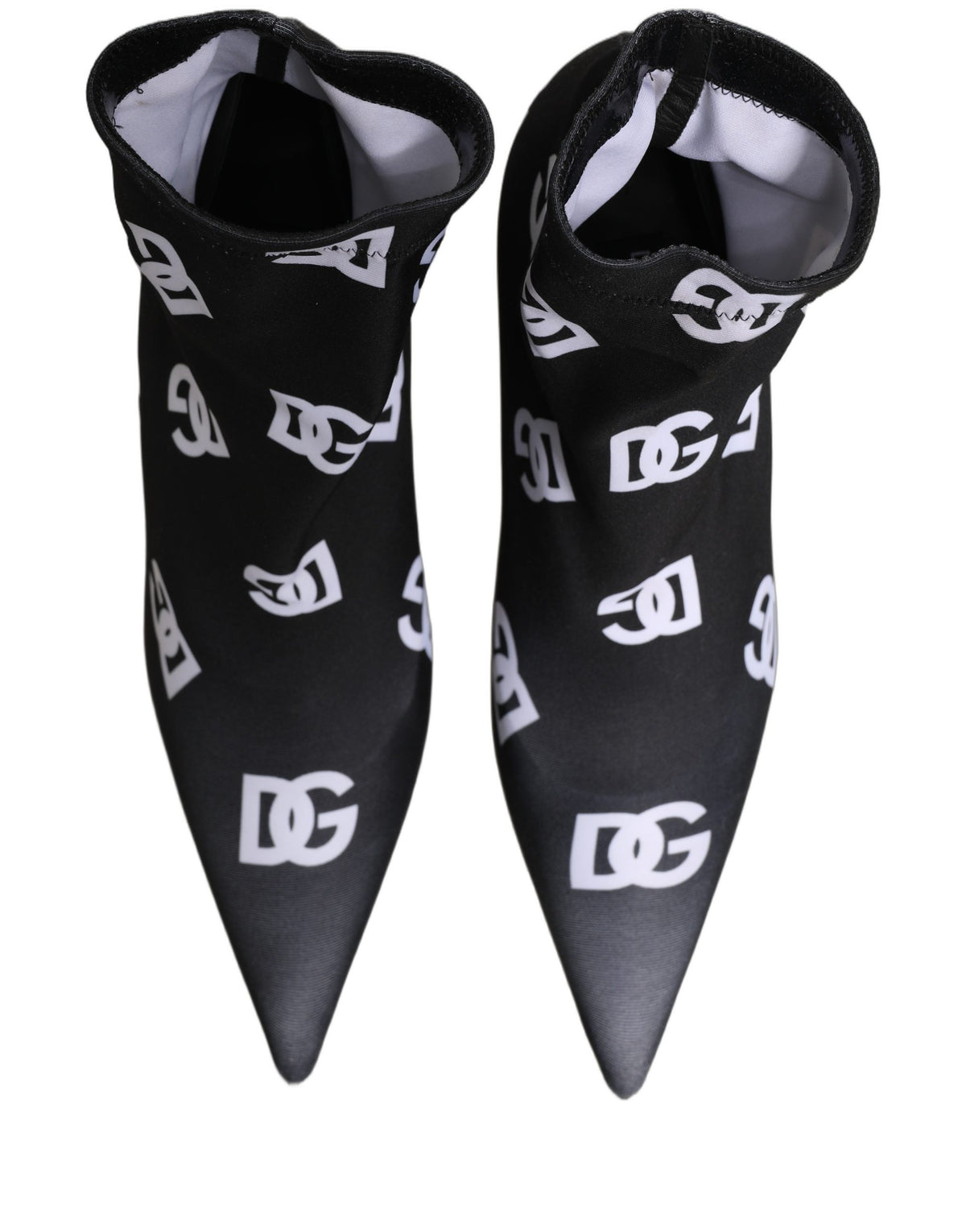 Dolce & Gabbana Schwarze Stretch-Stiefeletten mit Logo