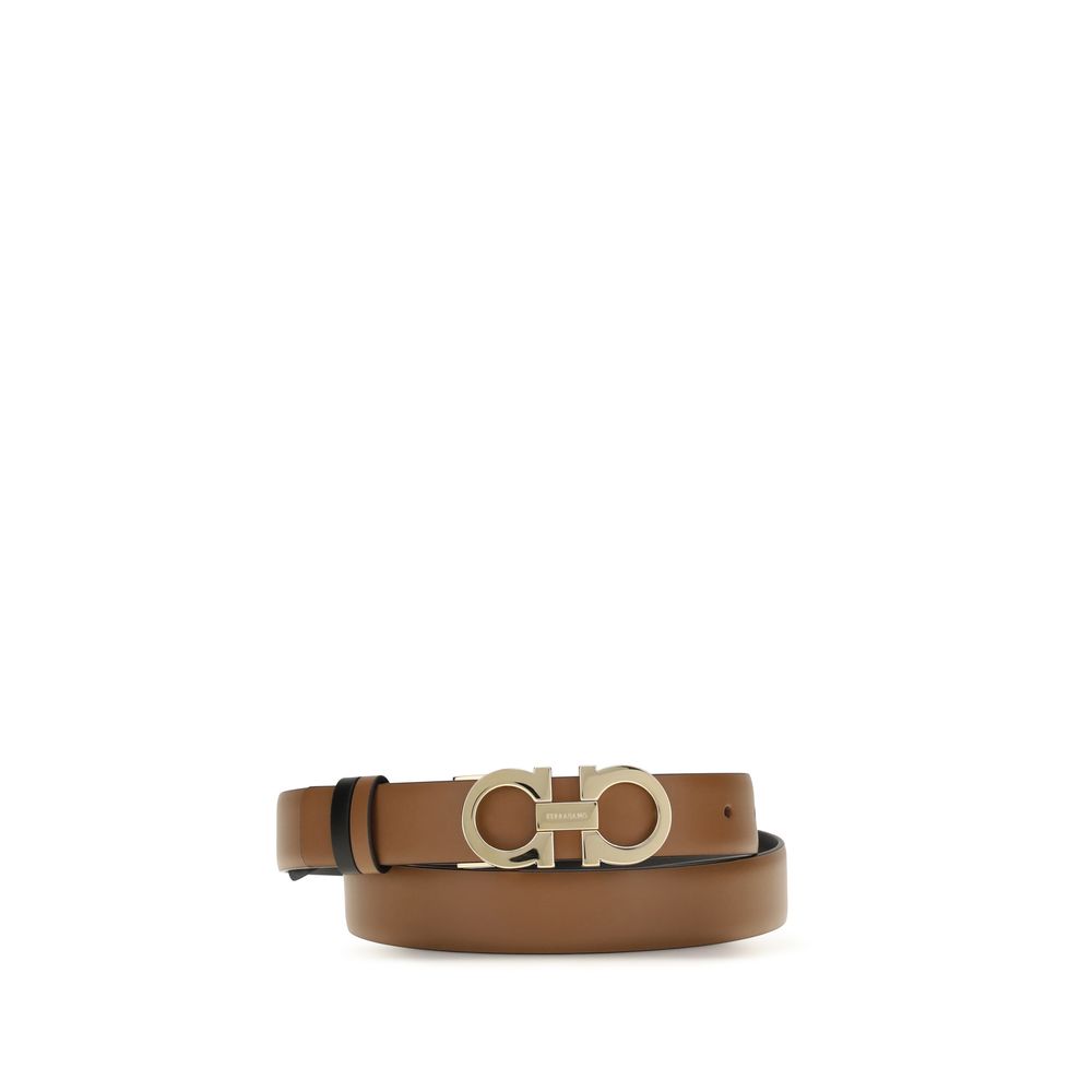 Ferragamo Brauner Kalbsleder Bos Taurus Regular Gürtel
