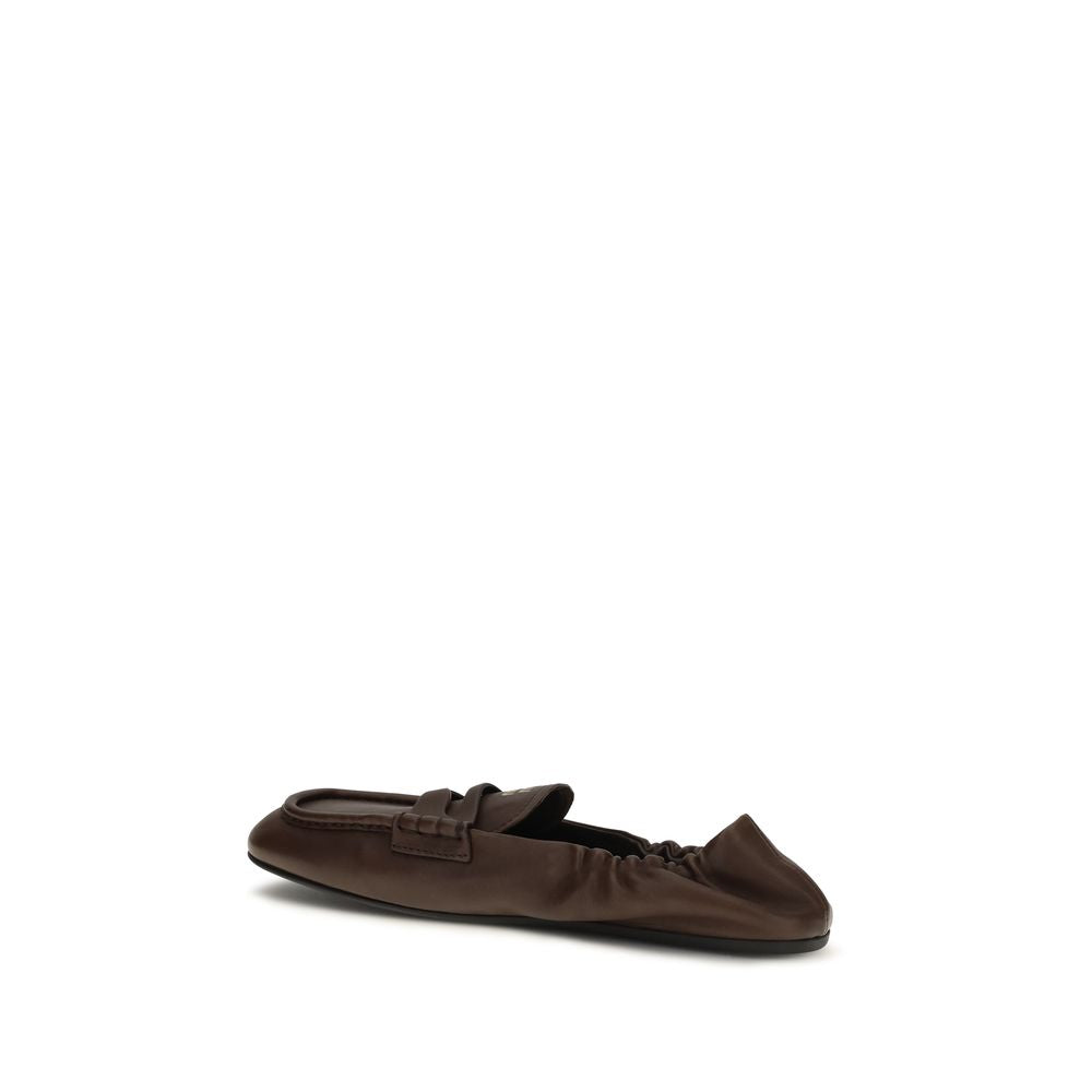 Miu Miu Braune Lammleder-Loafer Ovis Aries Aries