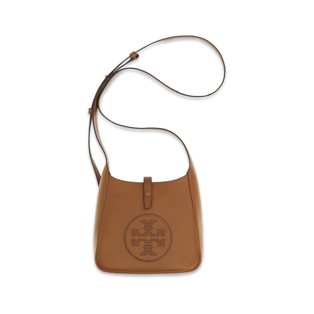 Tory Burch Braune Kalbsleder Bos Taurus Schultertasche