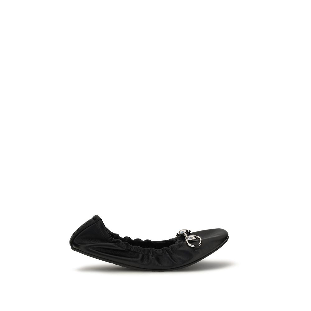 Gucci Schwarze Ballerinas aus Kalbsleder Bos Taurus