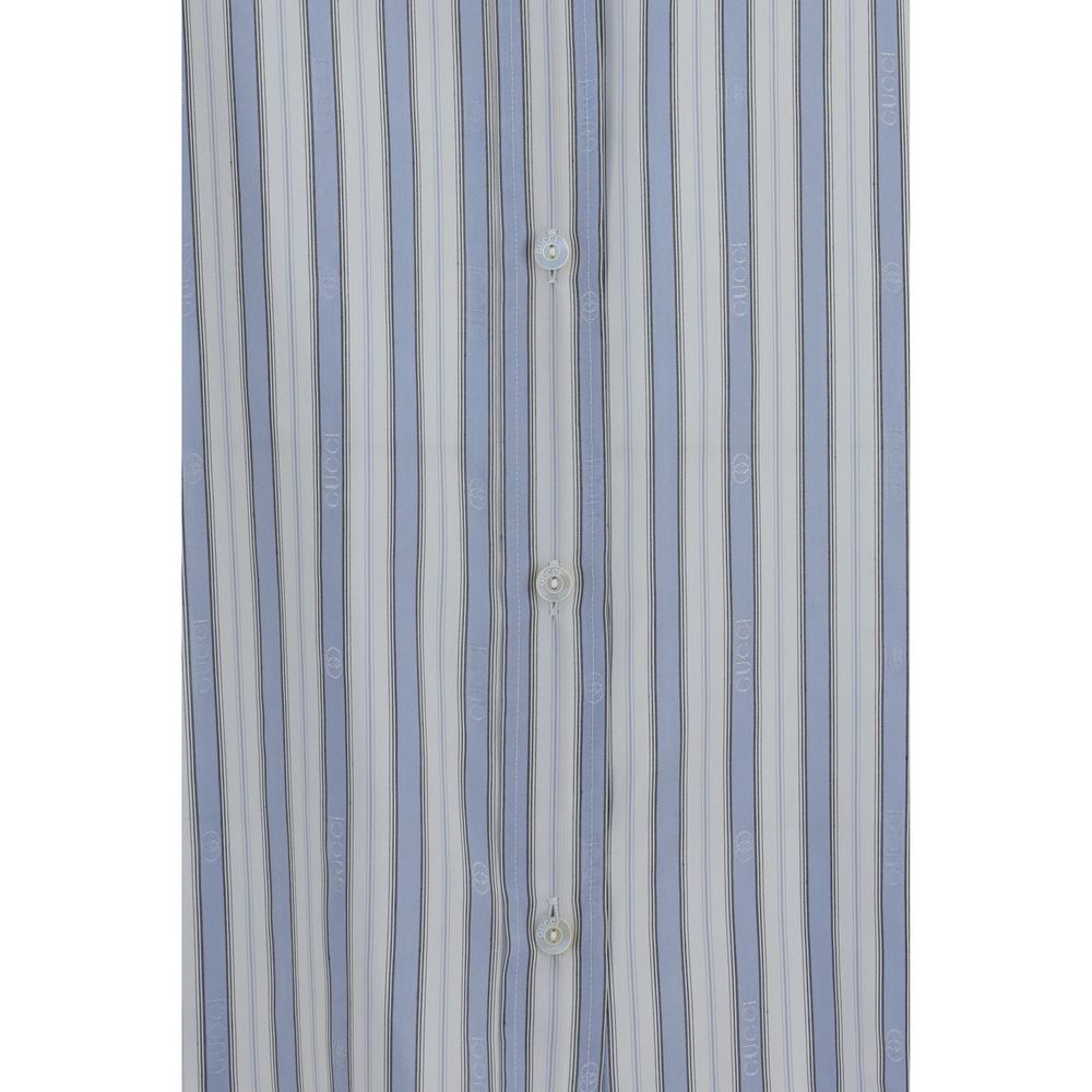 Gucci Blaues Seidenhemd