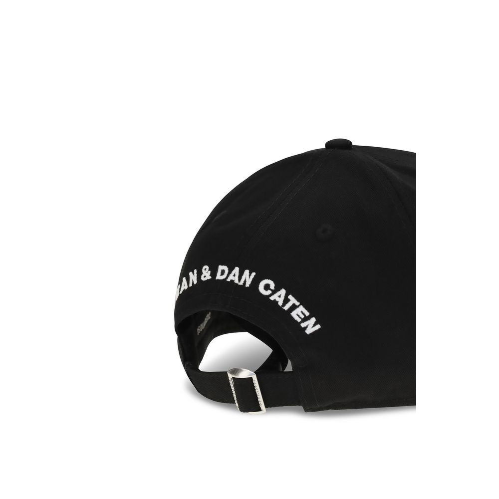 Dsquared² Schwarze Baumwollkappe (Baseball Cap)