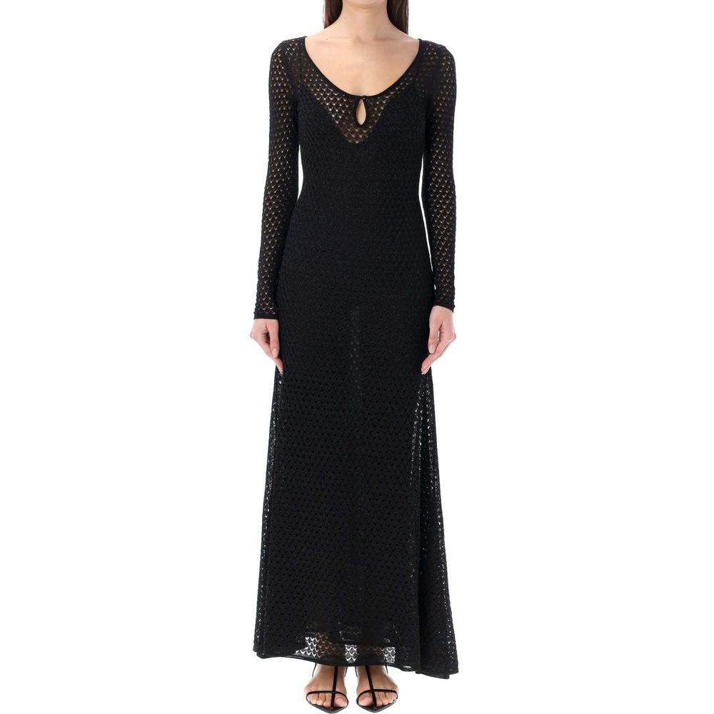 Tom Ford Schwarzes Freizeitkleid aus Metallic-Faser