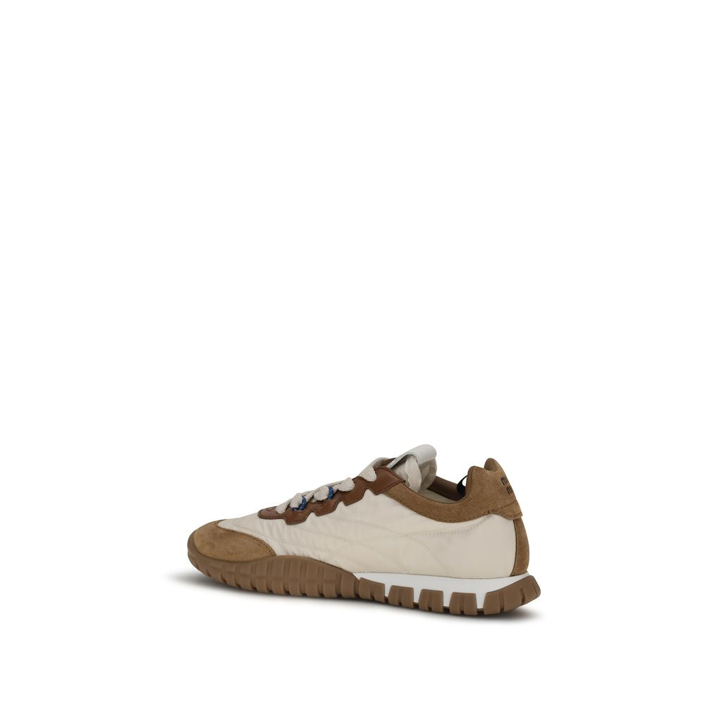 Miu Miu Beige Polyamid-Sneakers für sportliche Aktivitäten