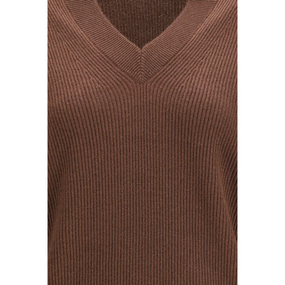 Brunello Cucinelli Brauner Kaschmirpullover