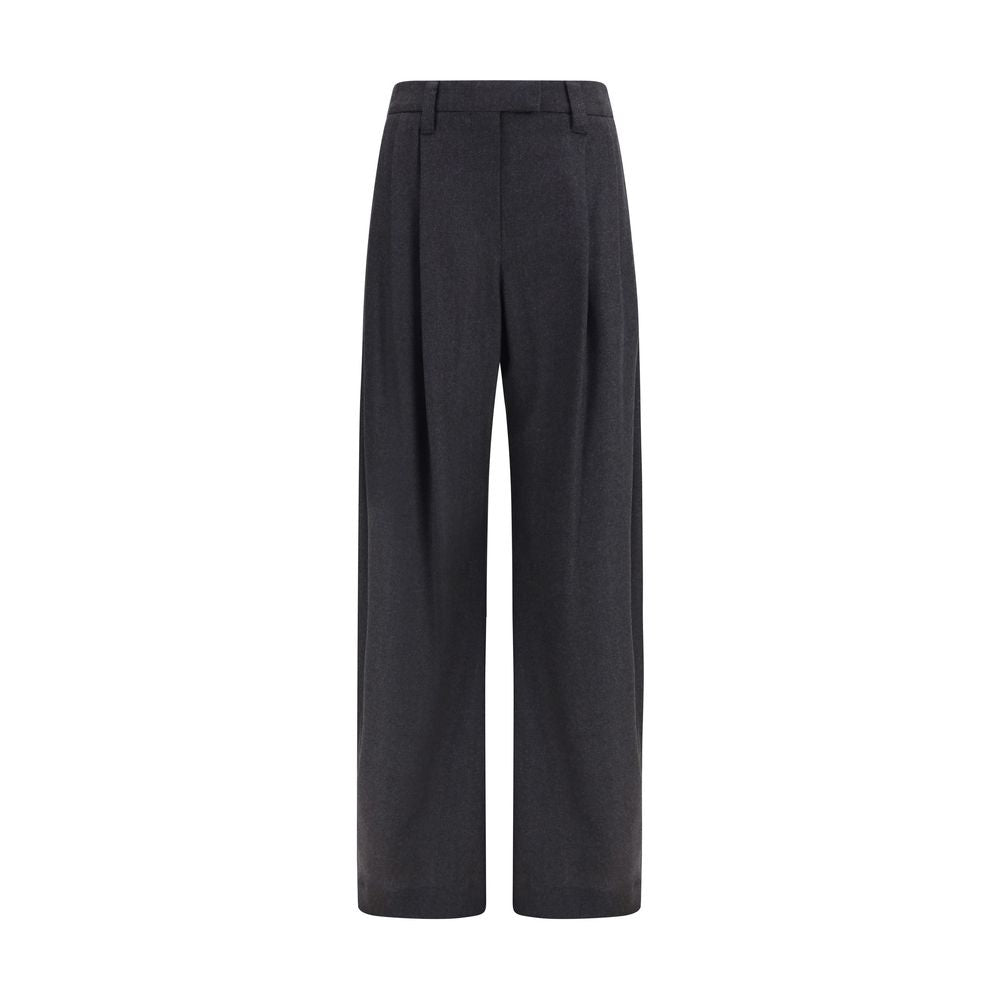 Brunello Cucinelli Graue Hose aus Wolle Ovis Aries