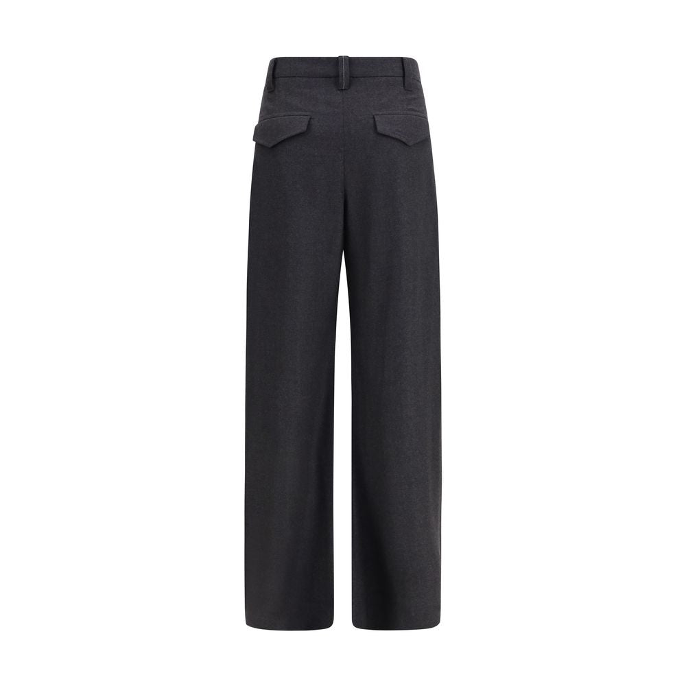 Brunello Cucinelli Graue Hose aus Wolle Ovis Aries