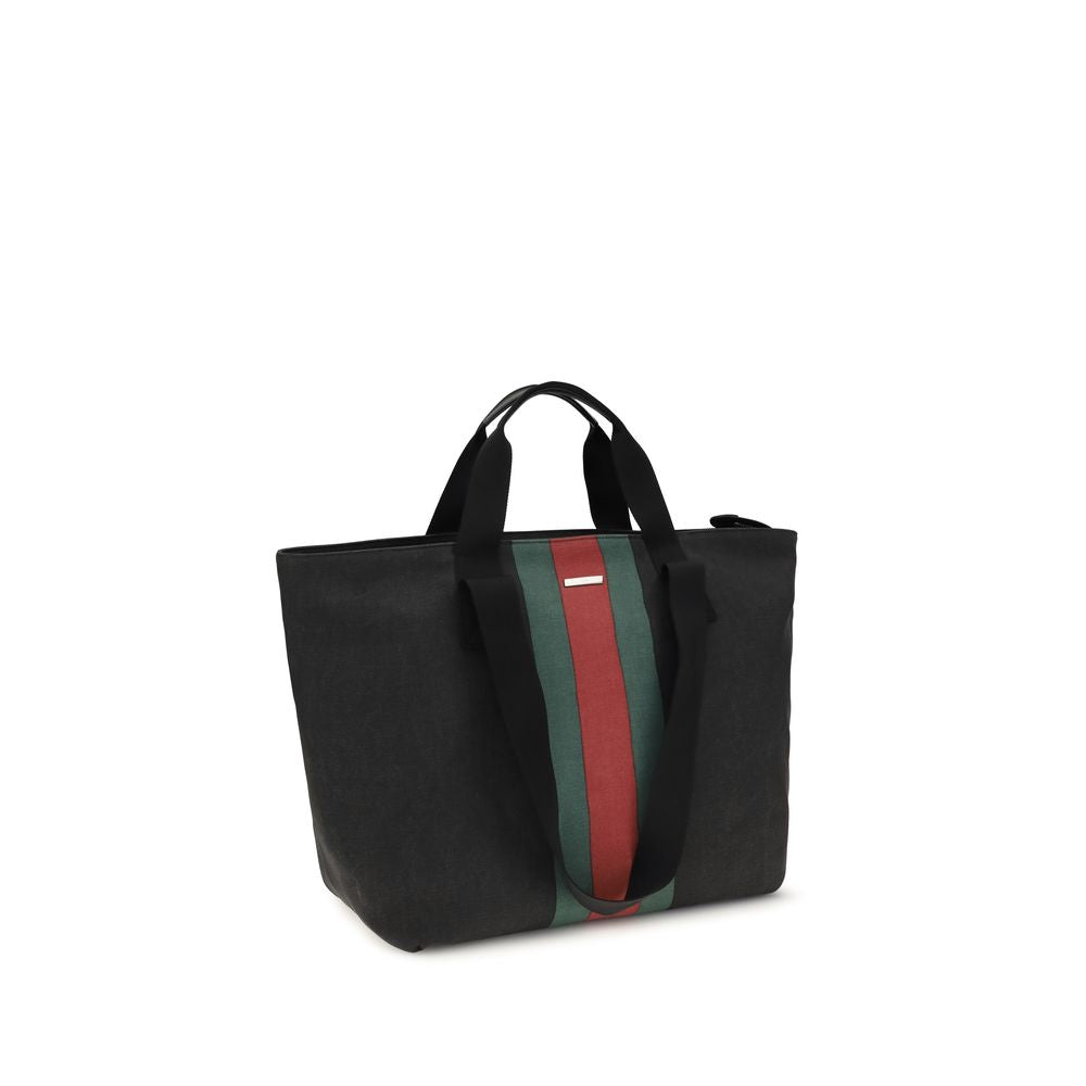 Gucci Schwarze Stoffhandtasche