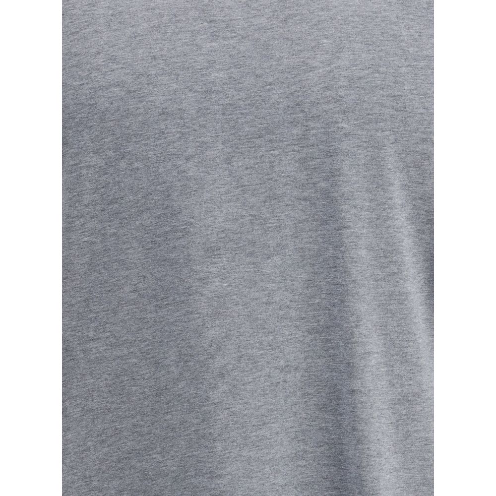 Brunello Cucinelli Graues Baumwoll-T-Shirt