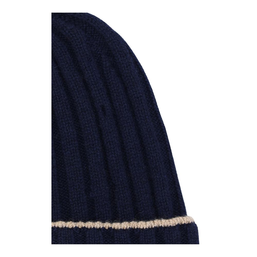 Brunello Cucinelli Blaue Kaschmir-Mütze