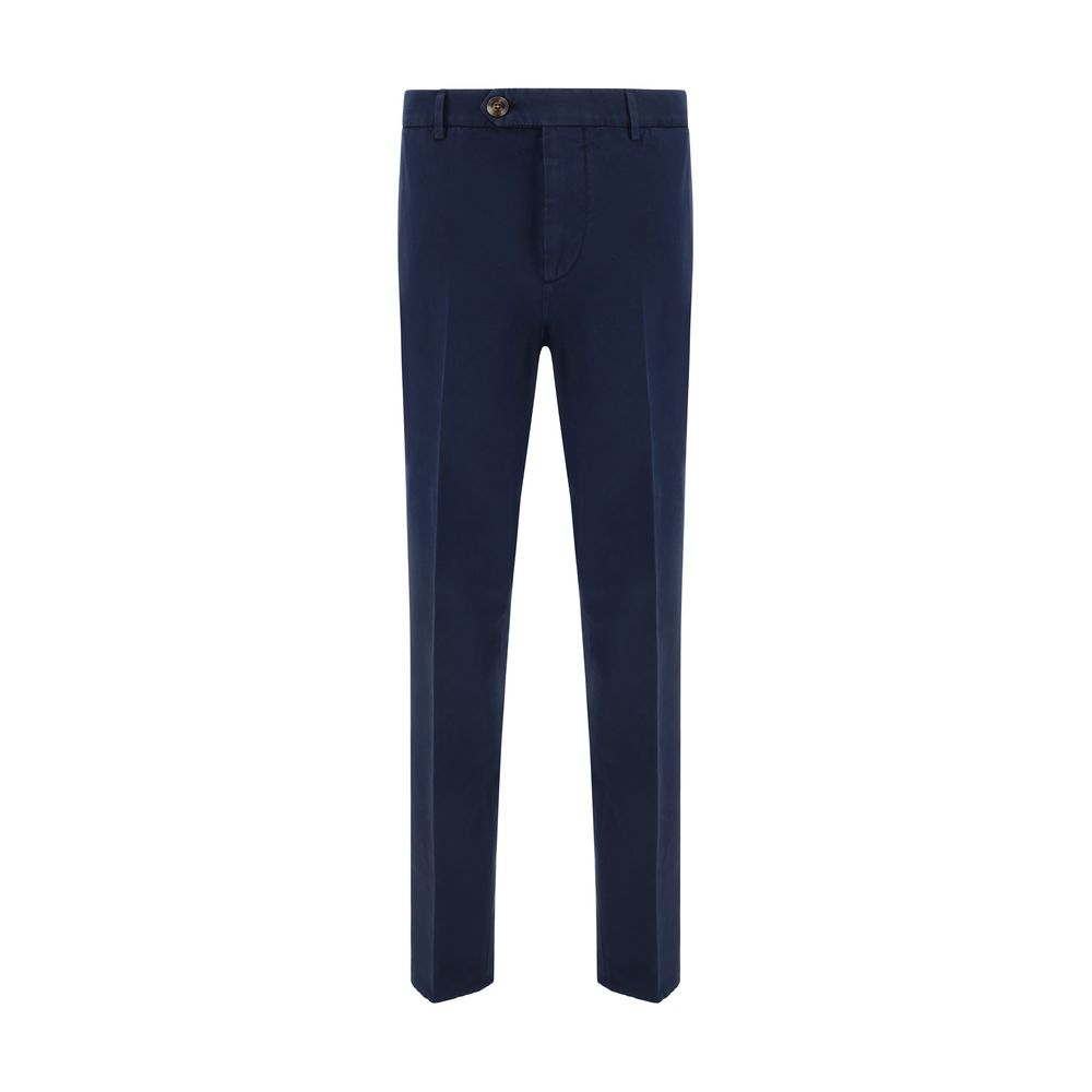 Brunello Cucinelli Blaue Baumwoll-Freizeithose