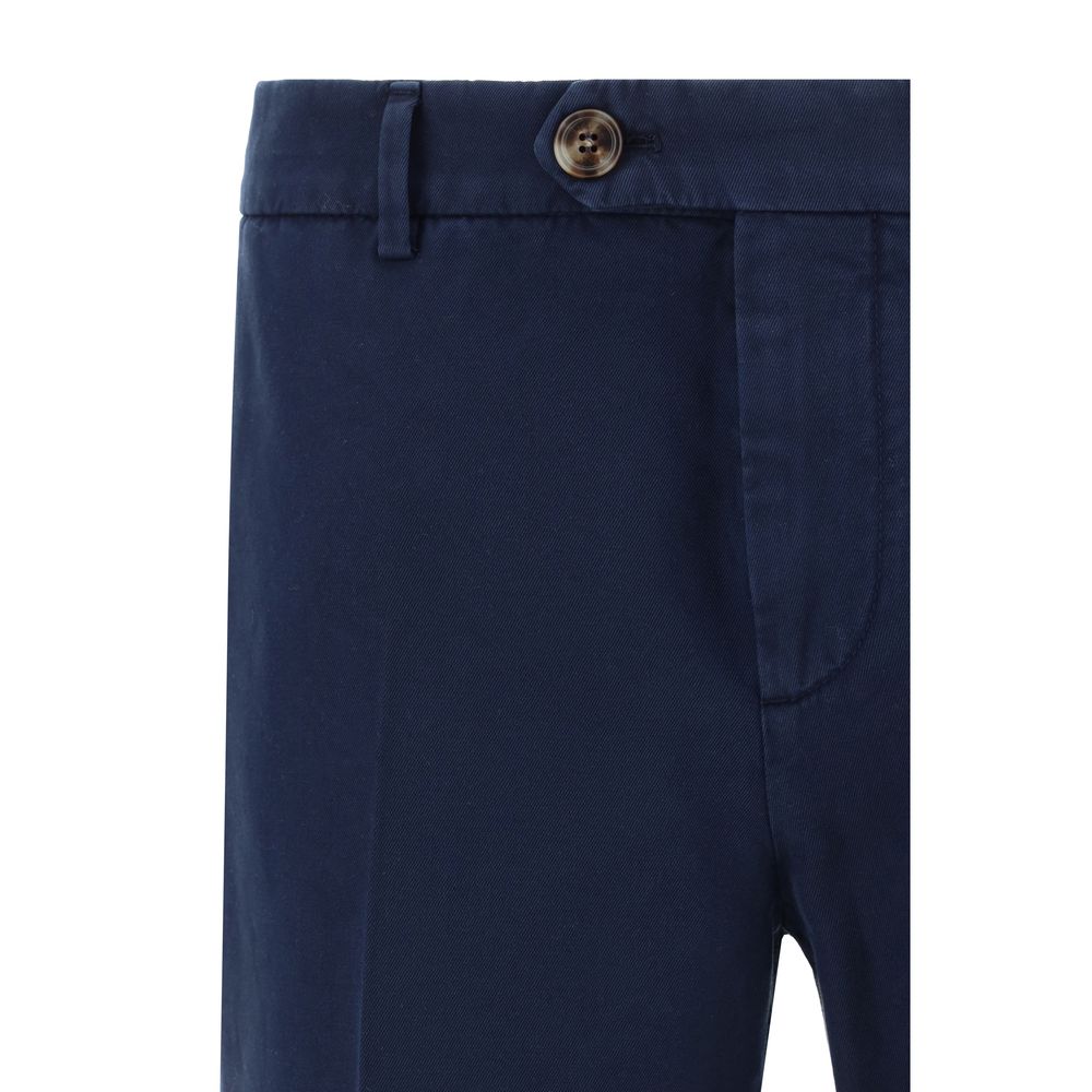 Brunello Cucinelli Blaue Baumwoll-Freizeithose
