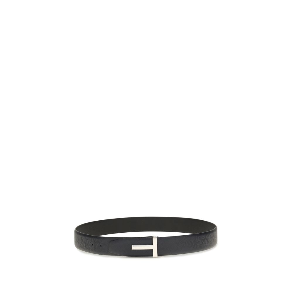 Tom Ford Schwarzer Kalbsleder Bos Taurus Regular Gürtel