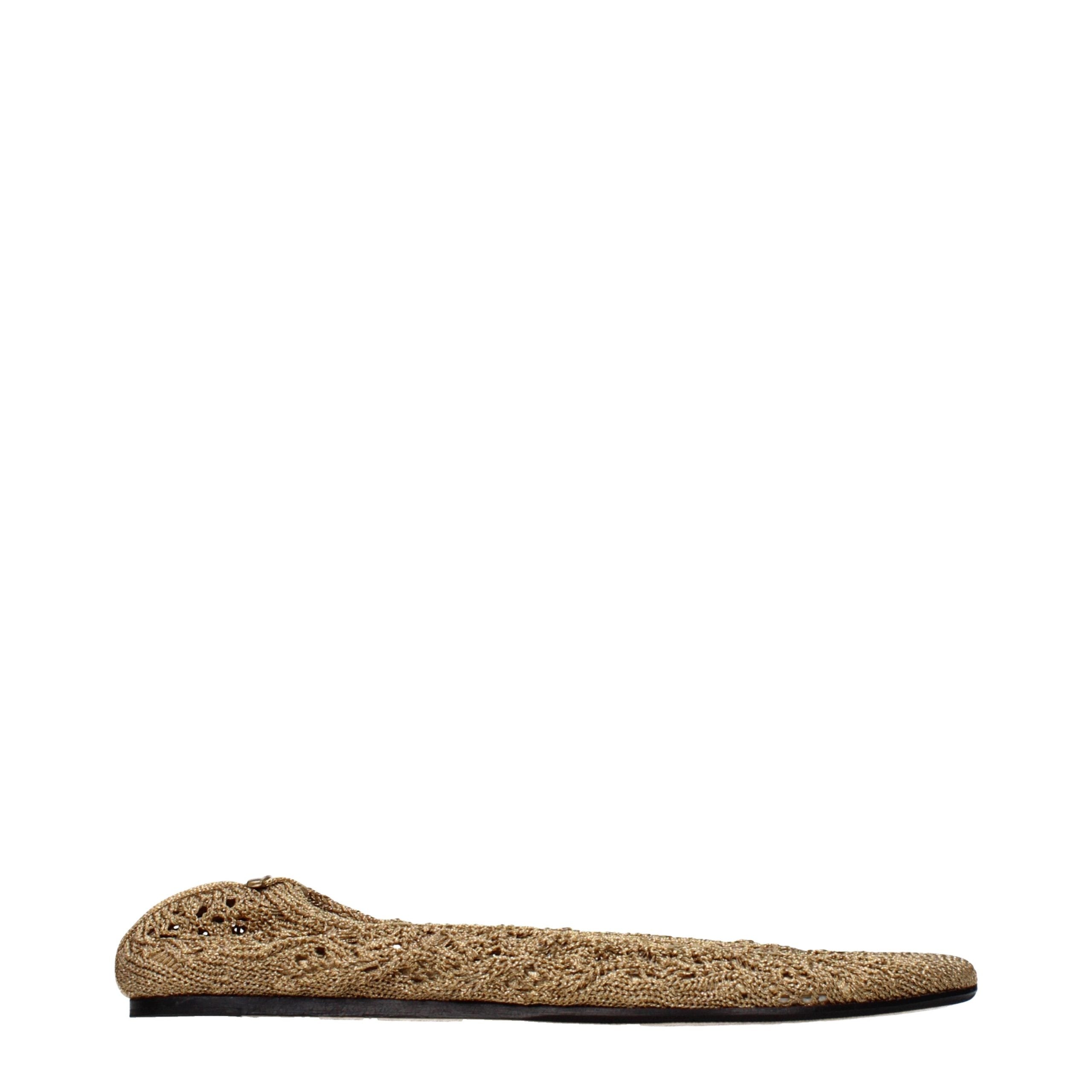 Isabel Marant Ballerinas aus goldenem Stoff
