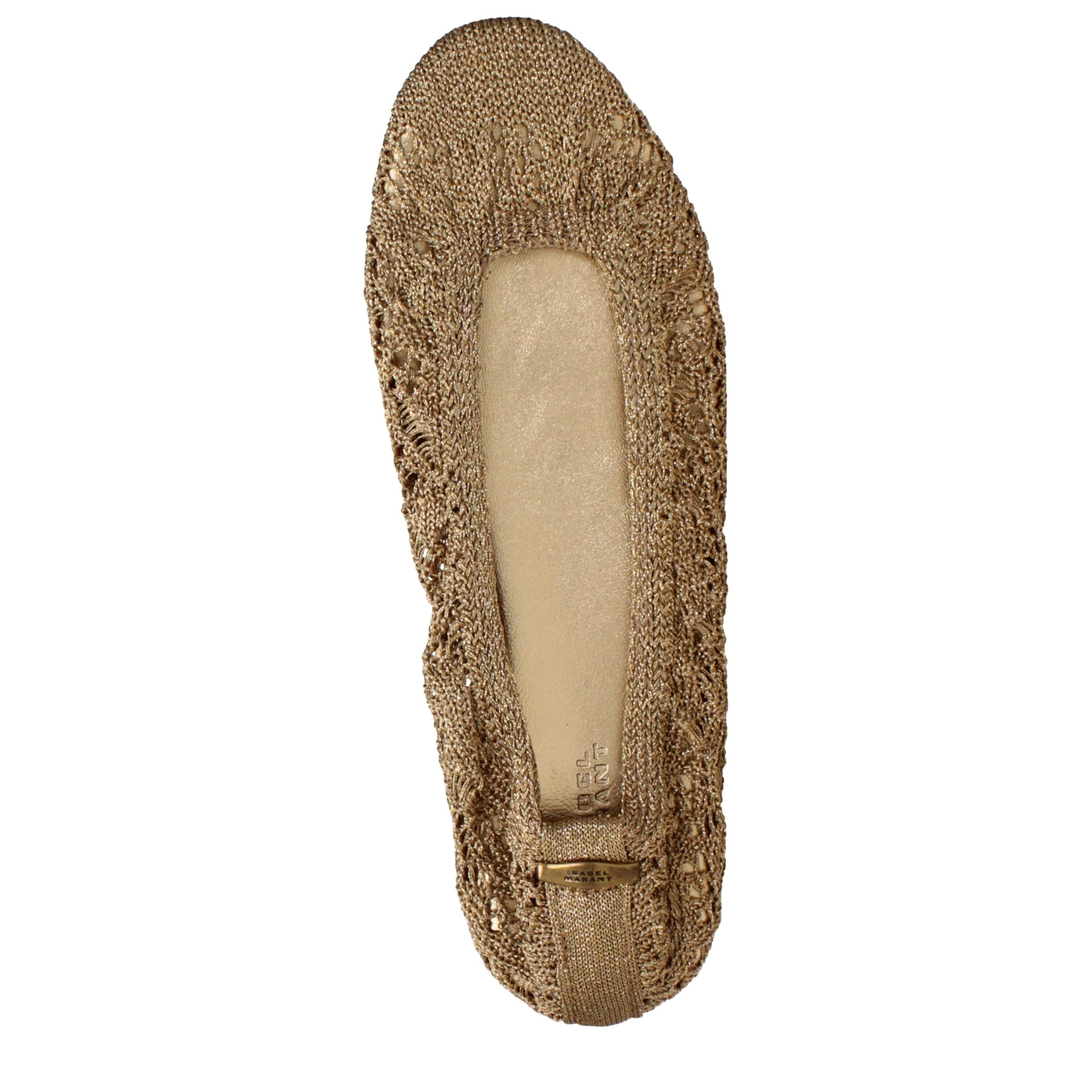 Isabel Marant Ballerinas aus goldenem Stoff