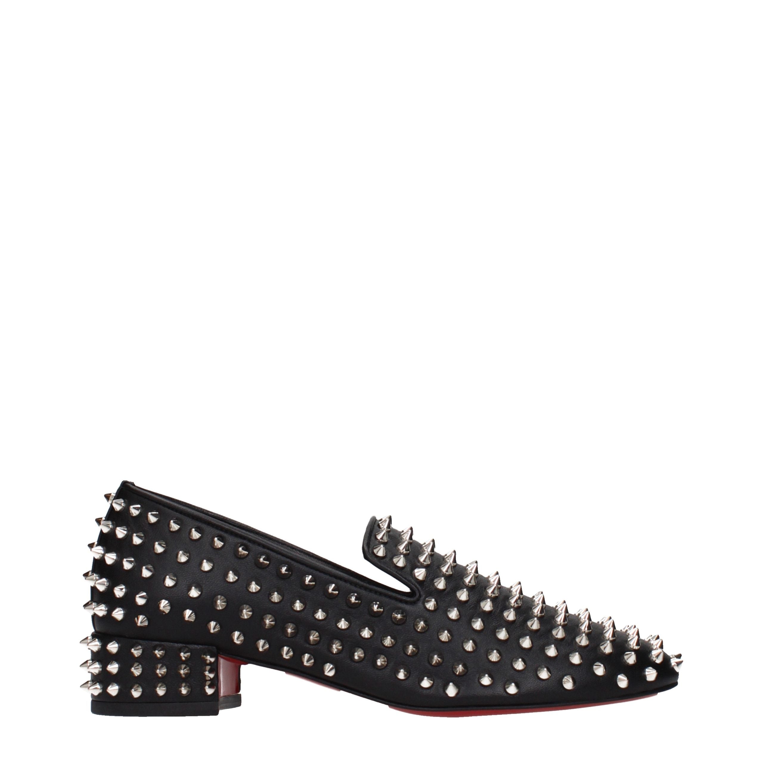Christian Louboutin Schwarze Leder Loafer zum Hineinschlüpfen