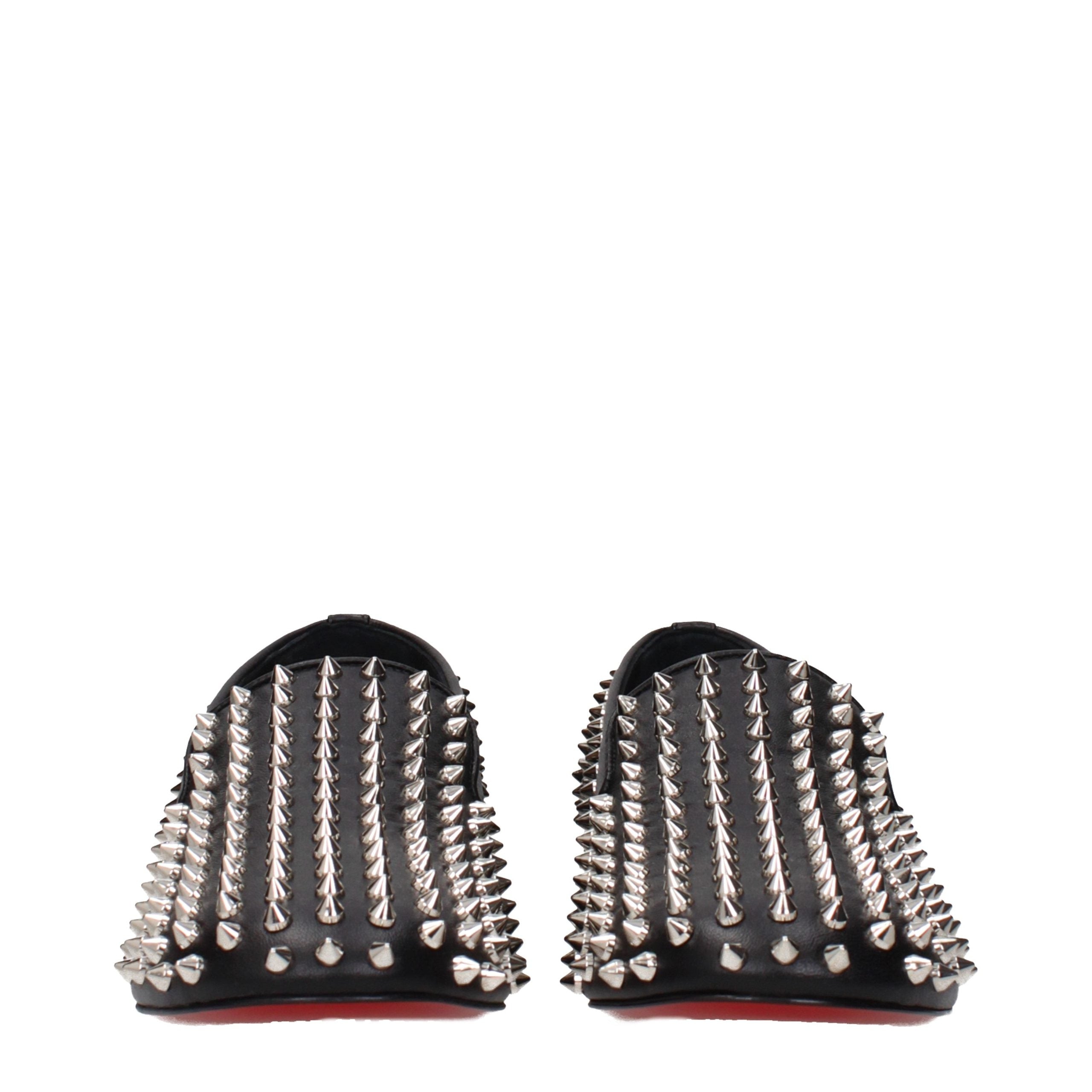 Christian Louboutin Schwarze Leder Loafer zum Hineinschlüpfen