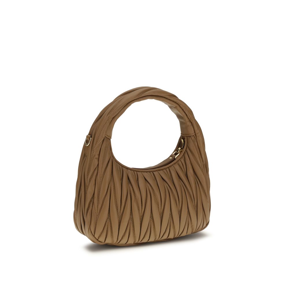 Miu Miu Beige Lamm Ovis Aries Aries Schultertasche