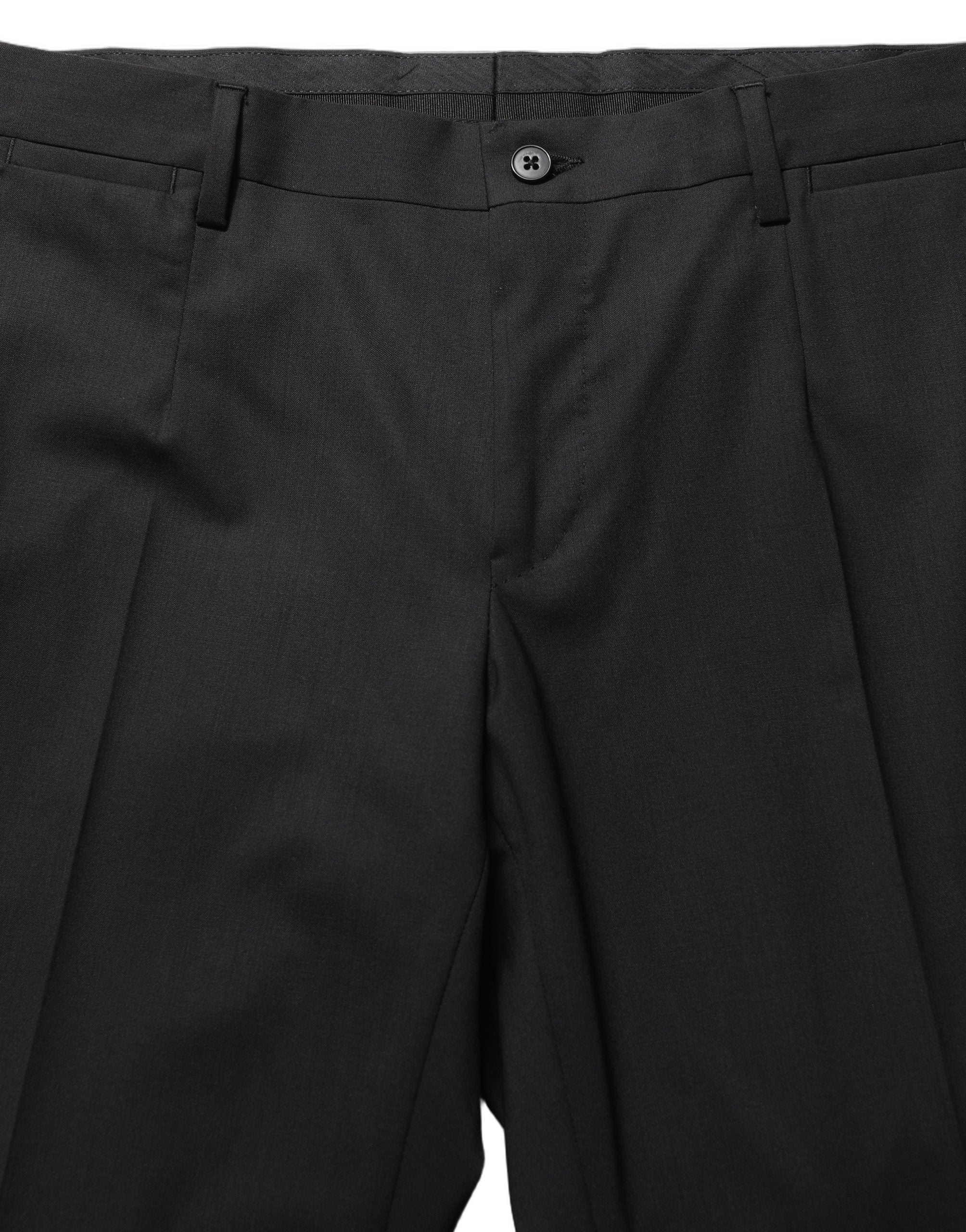 Dolce & Gabbana Schwarze Woll-Röhrenhose für Herren