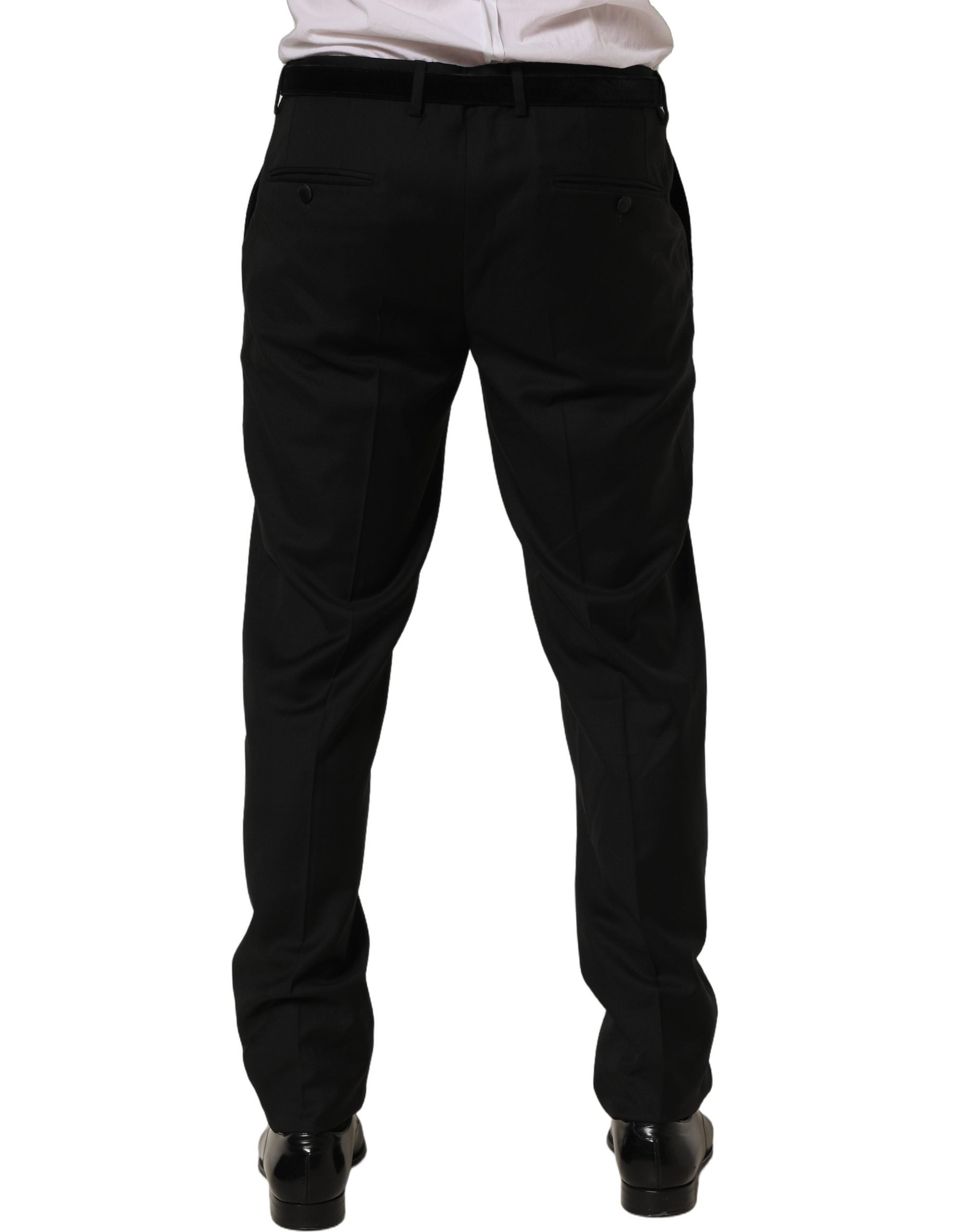Dolce & Gabbana Schwarze Skinny Fit Woll-Anzughose