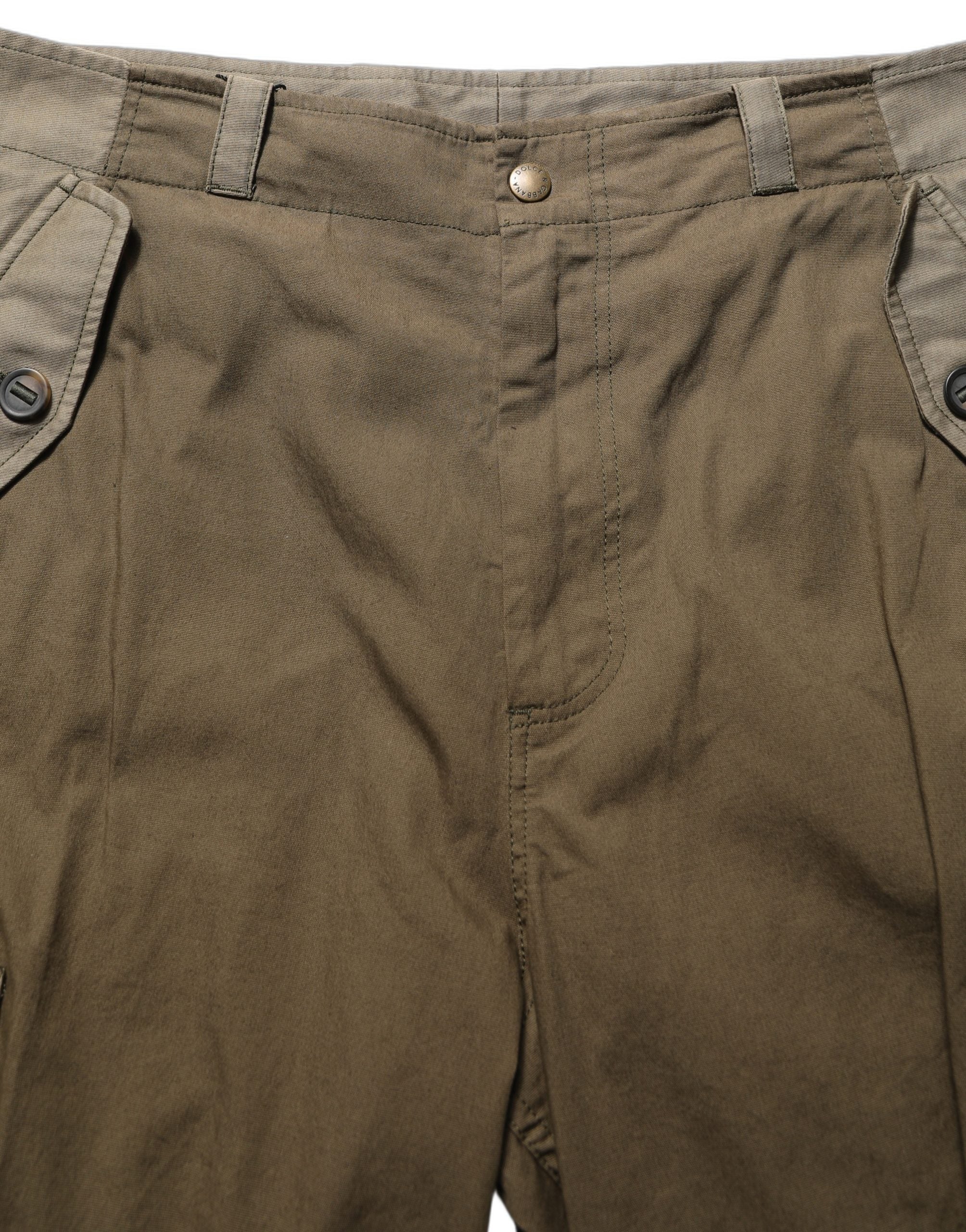 Dolce & Gabbana Braune Cargohose mit geradem Bein und mittlerer Leibhöhe