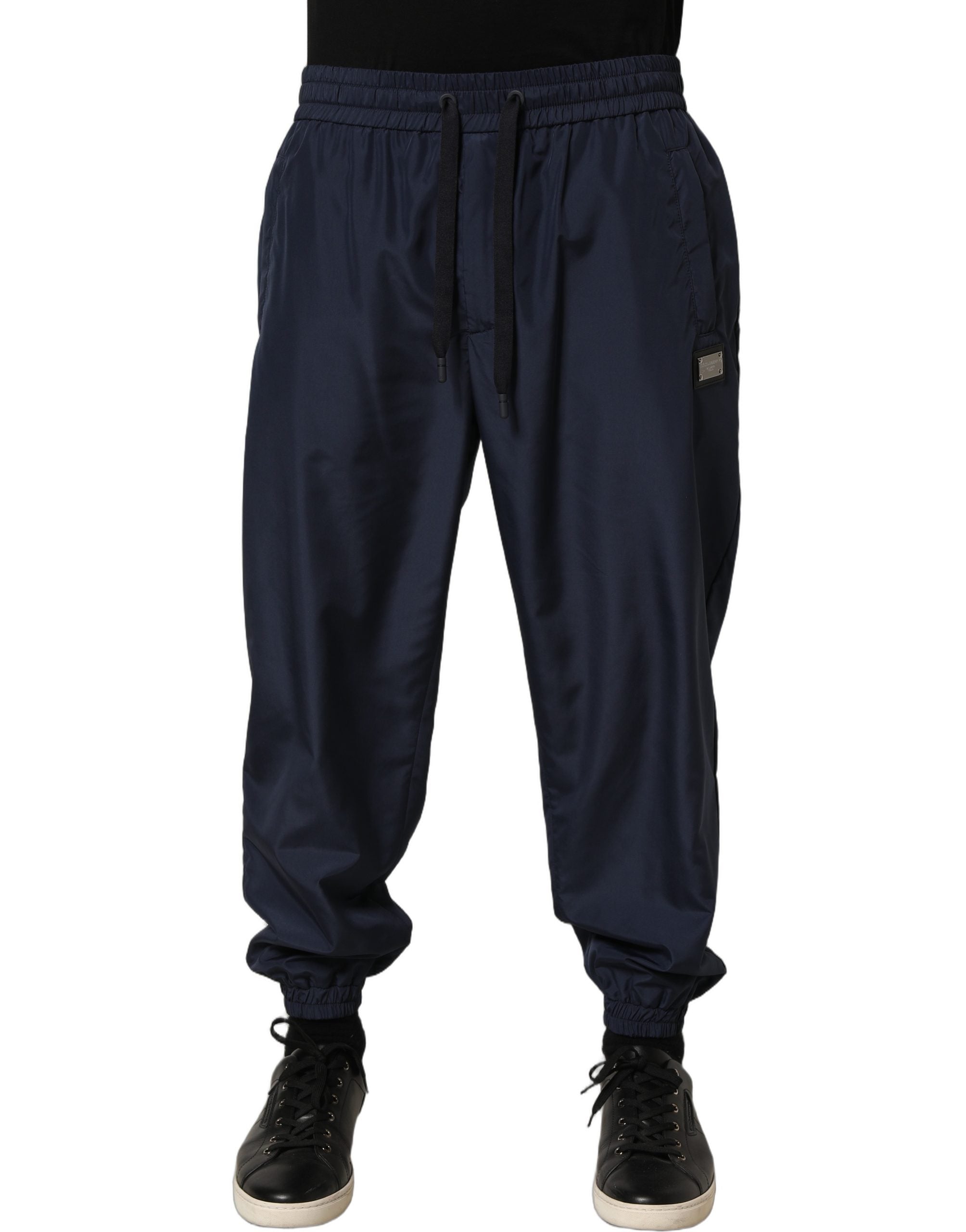Dolce & Gabbana Dunkelblaue Jogginghose aus Polyester