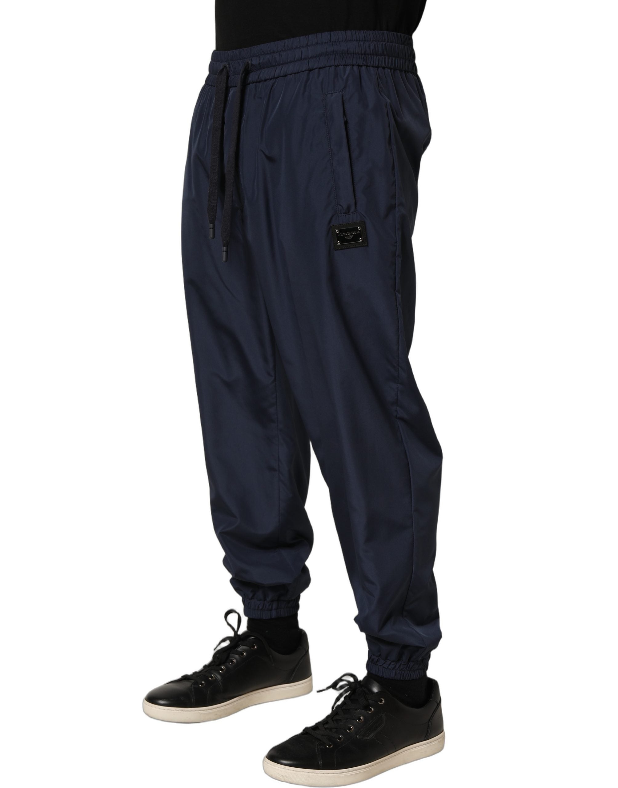 Dolce & Gabbana Dunkelblaue Jogginghose aus Polyester