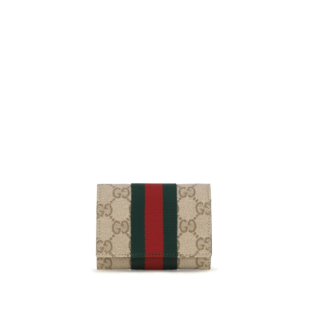 Gucci Beige Stoff-Portemonnaie
