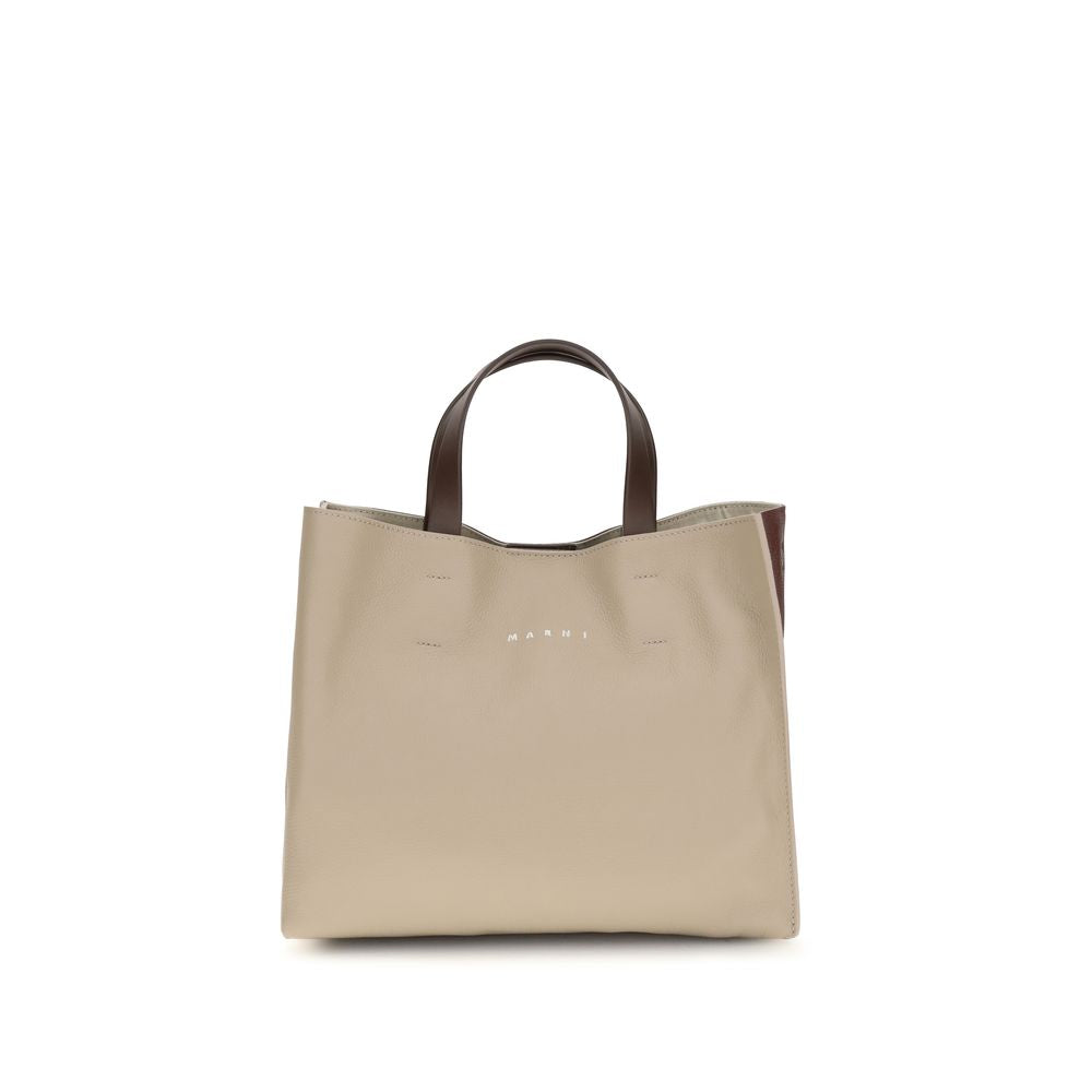 Marni Beige Kalbsleder Bos Taurus Schultertasche