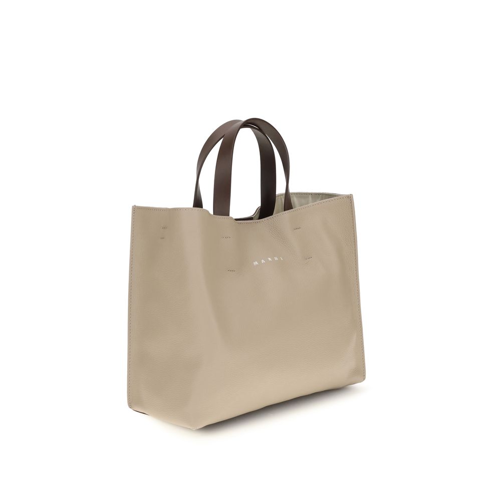 Marni Beige Kalbsleder Bos Taurus Schultertasche
