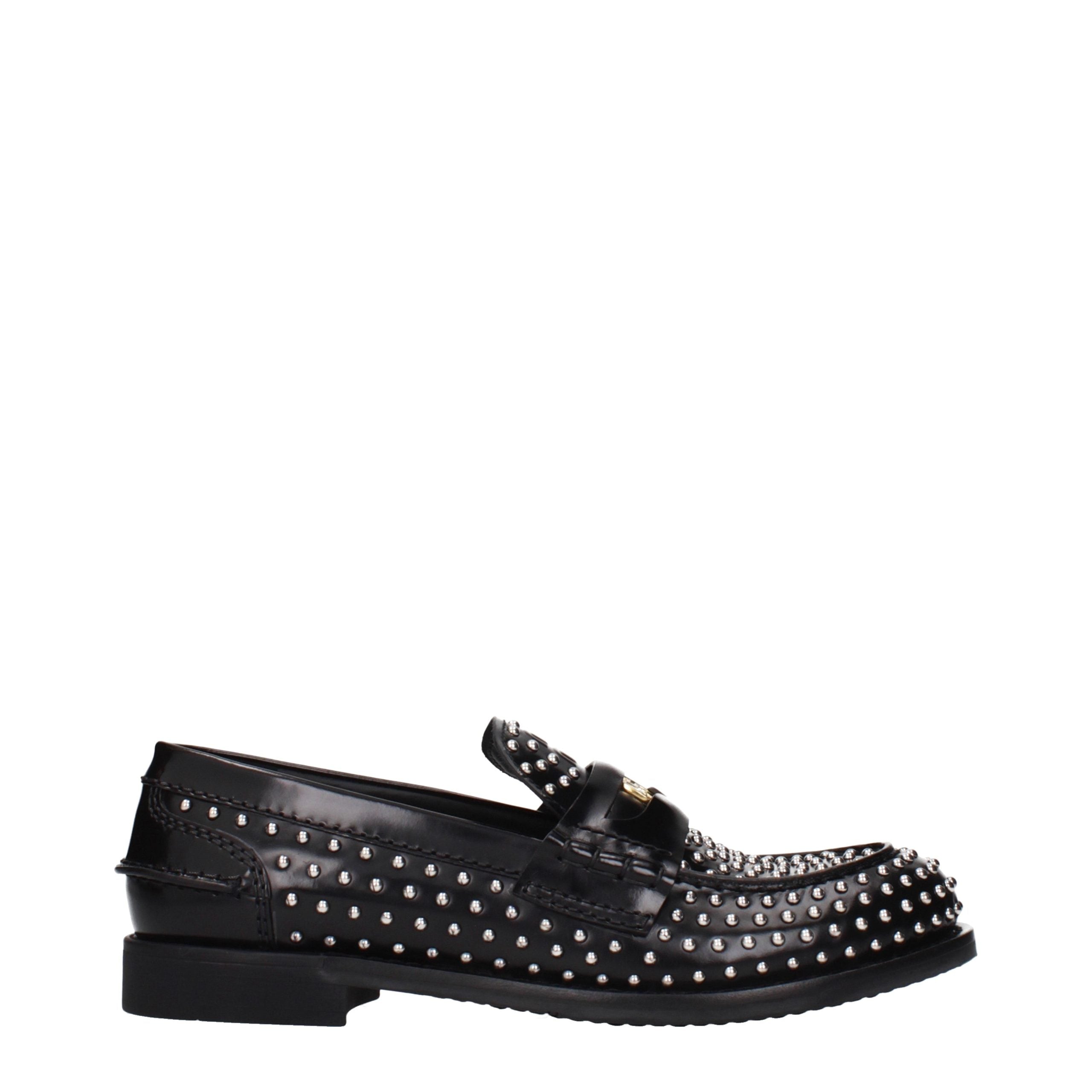 Miu Miu Schwarze Leder Loafer zum Hineinschlüpfen