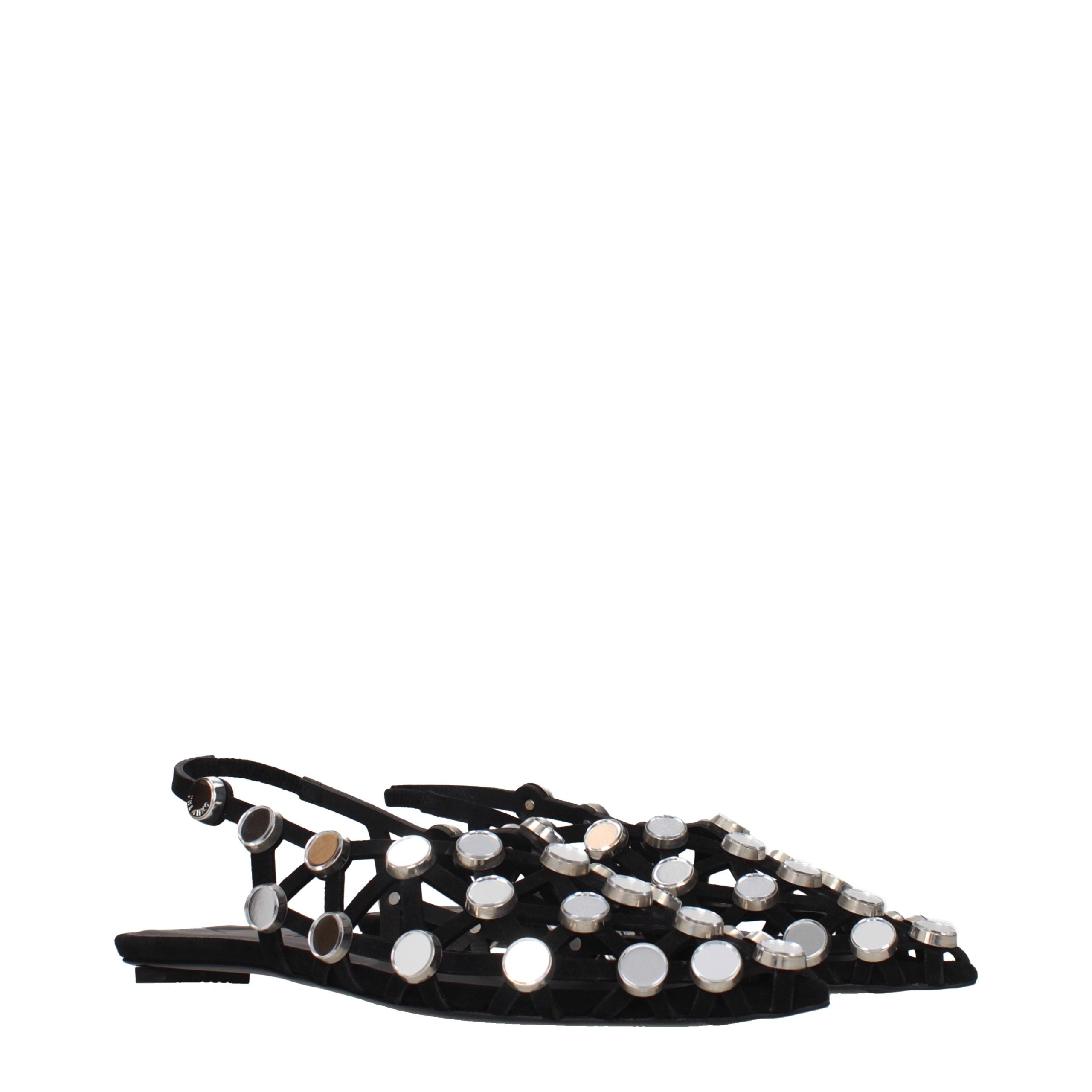The Attico Schwarze Ballerinas aus Leder