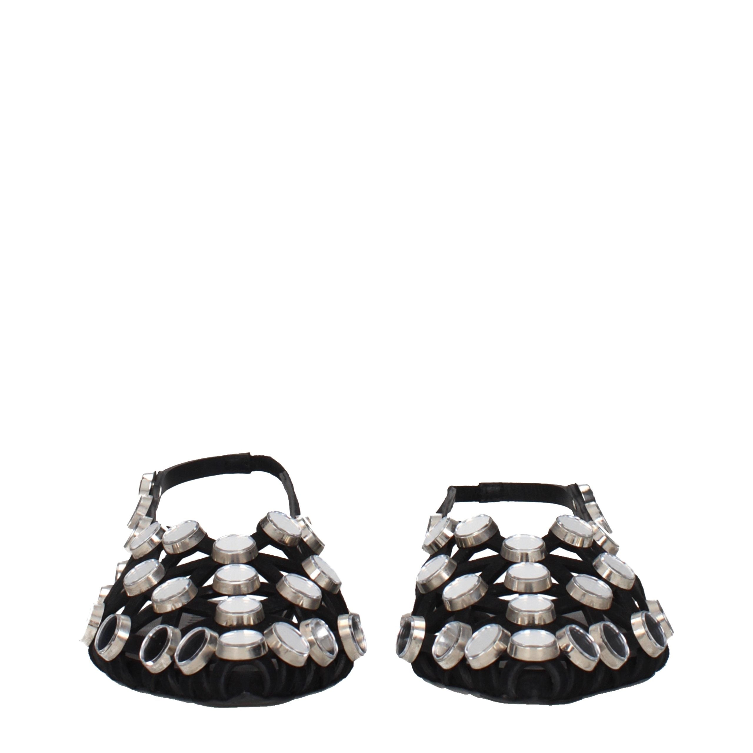 The Attico Schwarze Ballerinas aus Leder