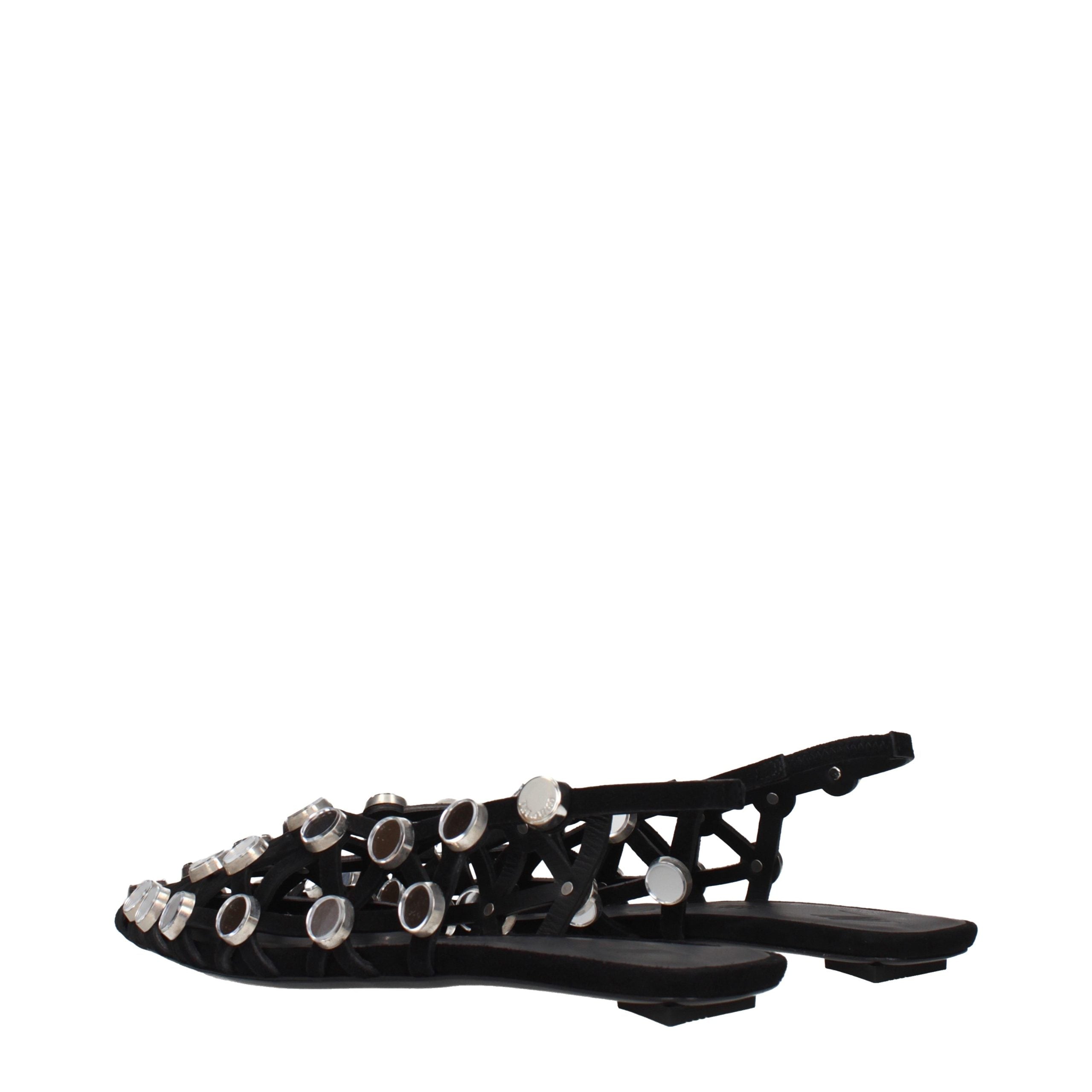 The Attico Schwarze Ballerinas aus Leder