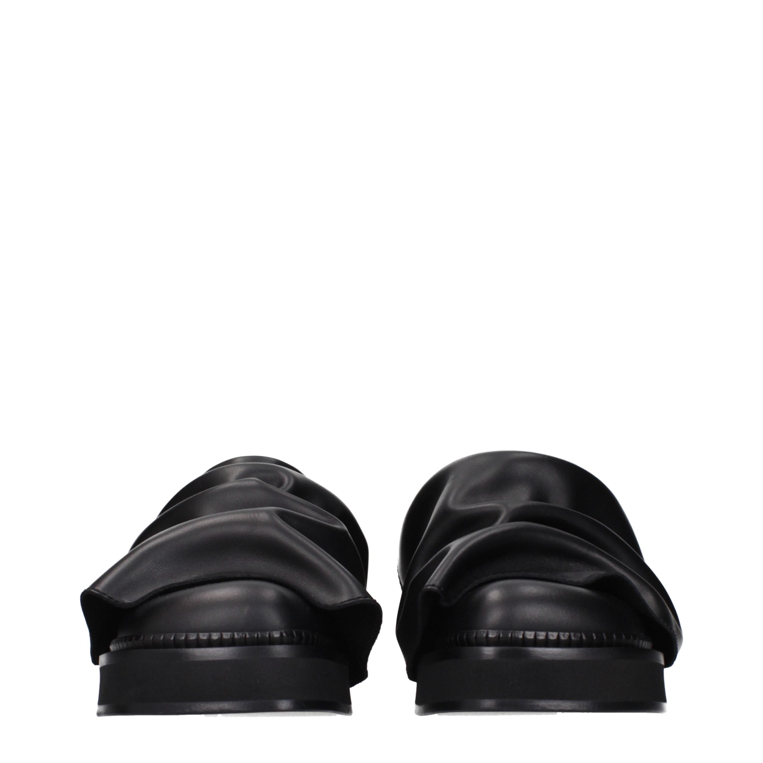 The Attico Schwarze Leder-Slipper