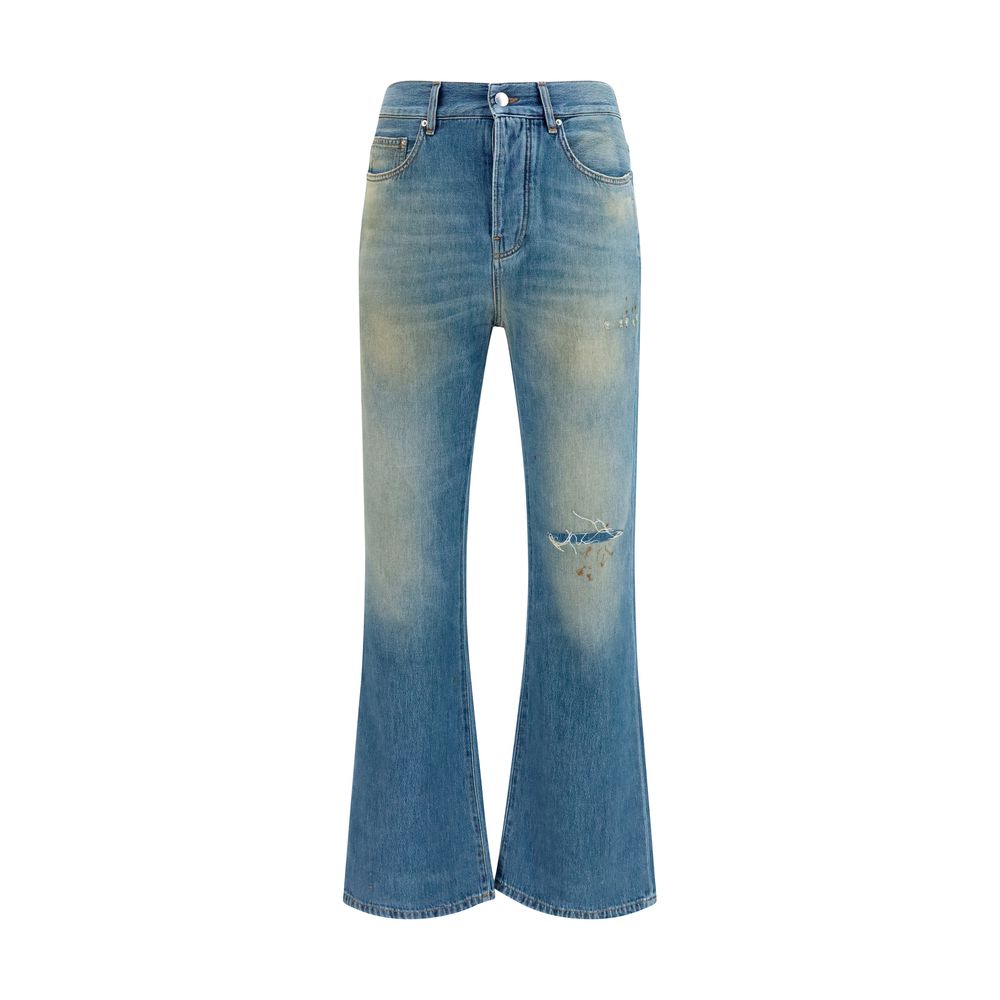 Amiri Blaue Baumwoll-Jeans mit ausgestelltem Bein