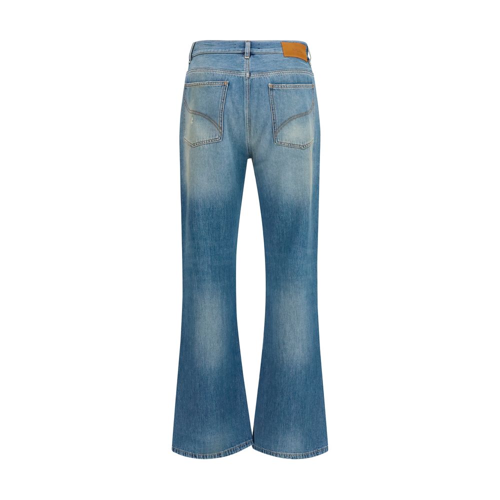 Amiri Blaue Baumwoll-Jeans mit ausgestelltem Bein