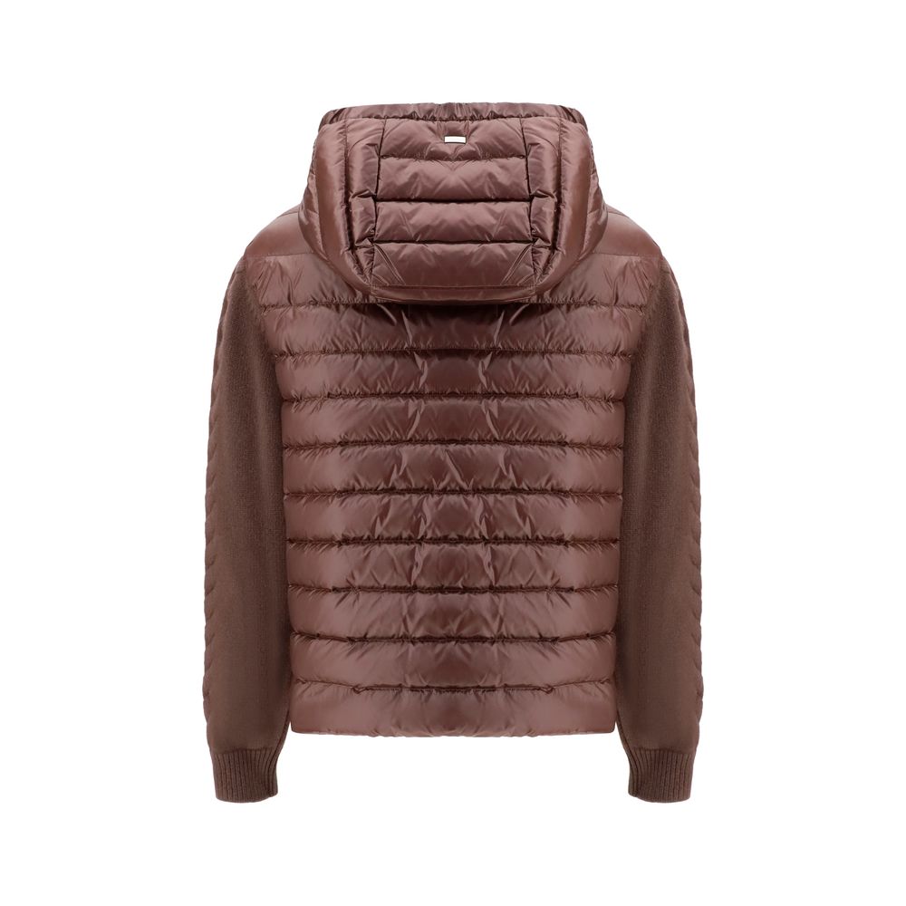 Herno Braune Polyester-Jacke in voller Länge