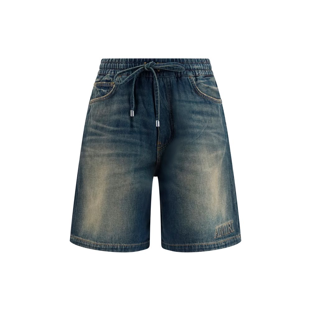 Amiri Blaue Baumwoll-Bermudashorts