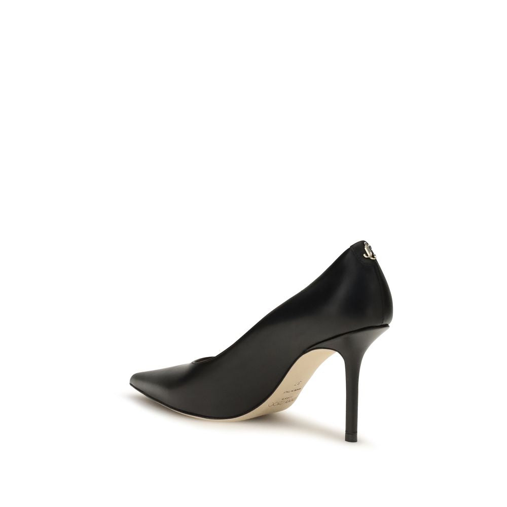 Jimmy Choo Schwarze Pumps aus Kalbsleder Bos Taurus mit hohem Absatz