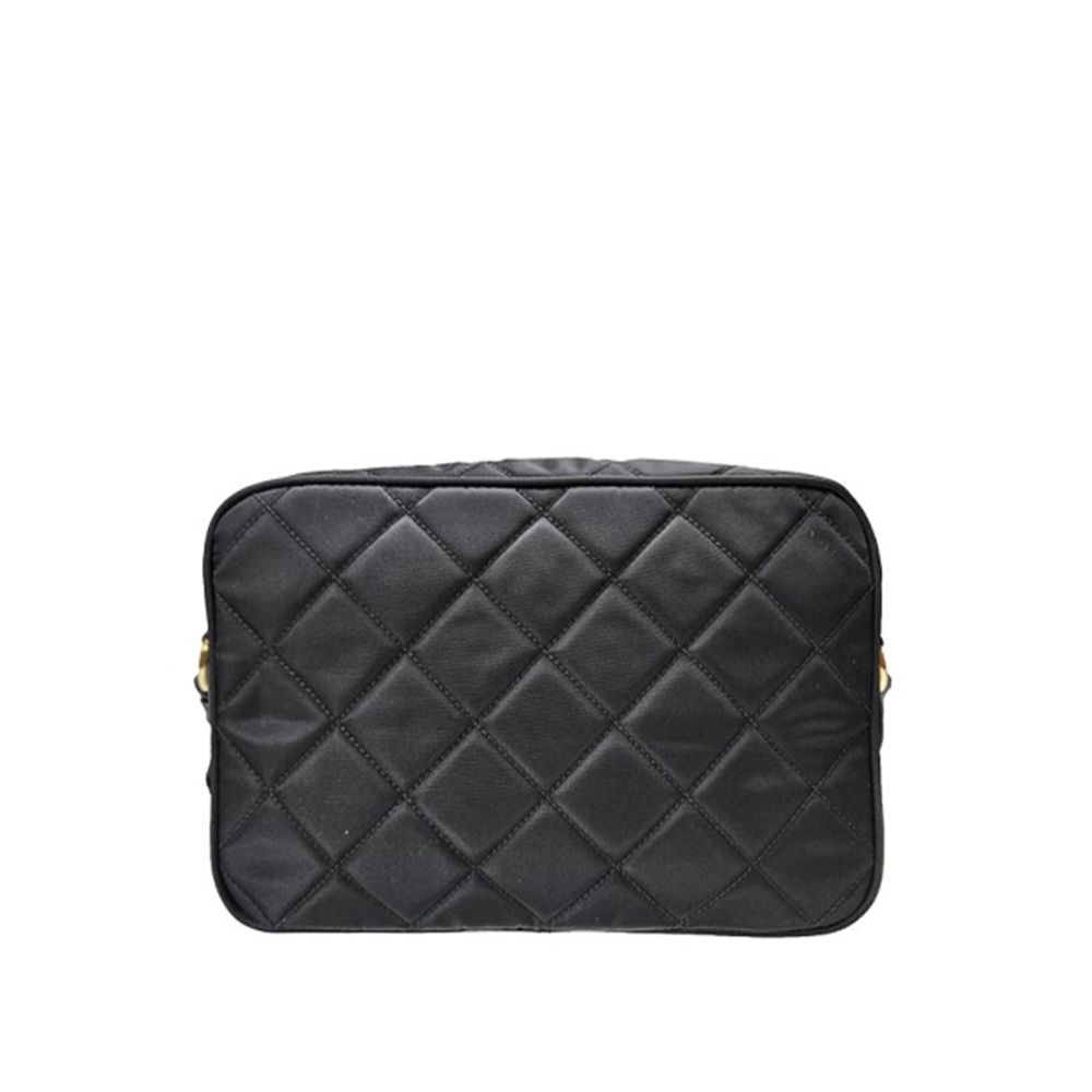 Prada Schwarze Bos Taurus Kalbsleder Schultertasche