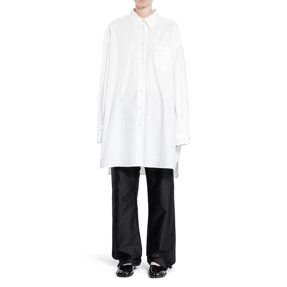 Maison Margiela Weiße Baumwollbluse