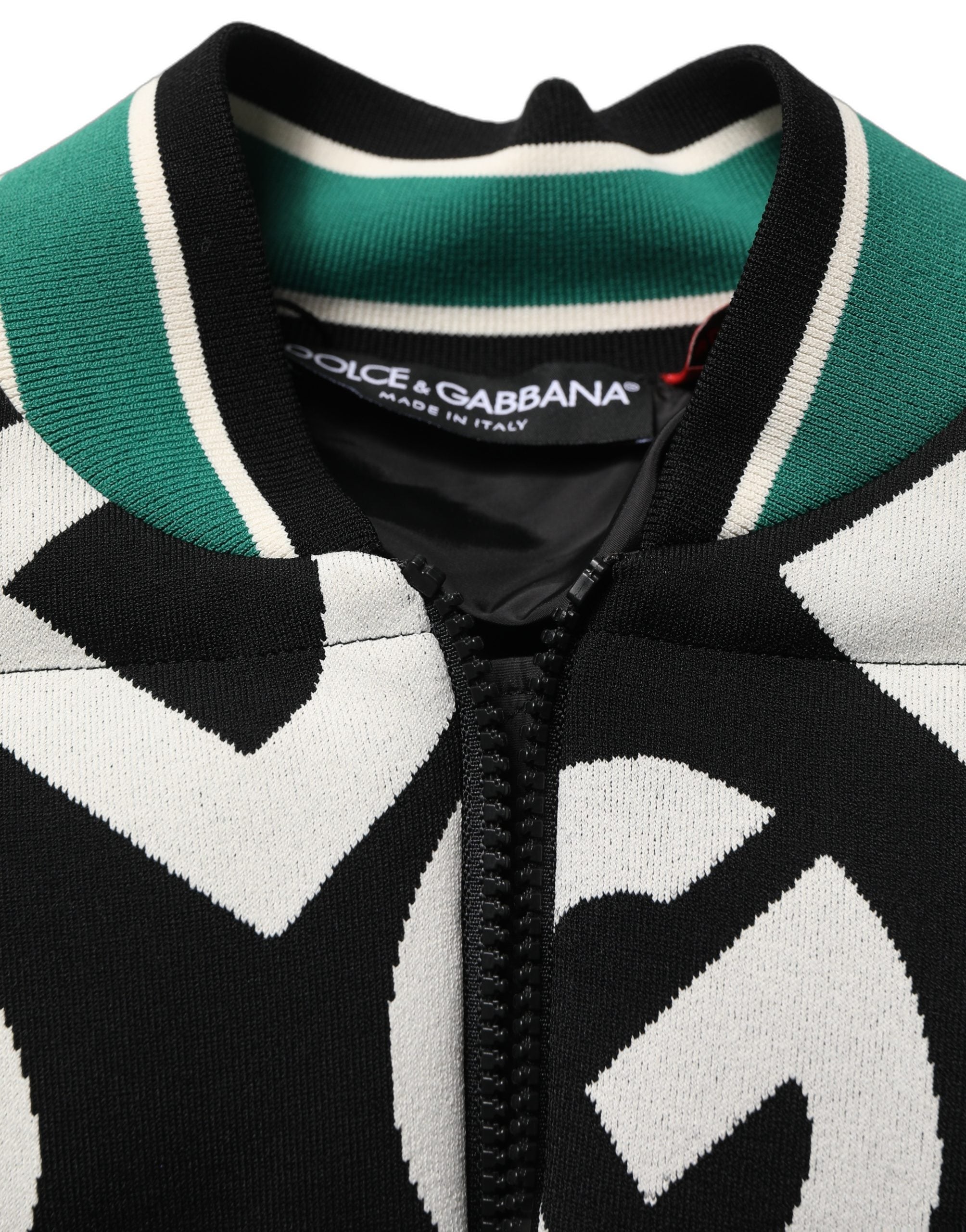 Dolce & Gabbana Multicolor Logo Bomberjacke mit durchgehendem Reißverschluss