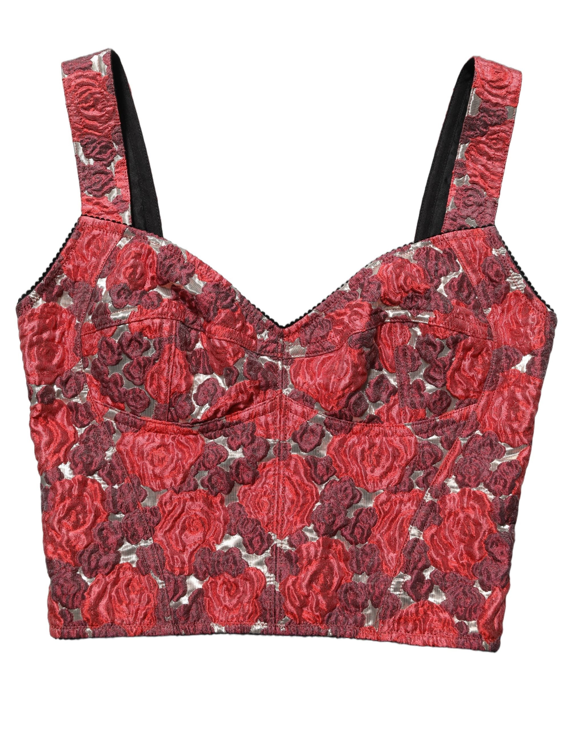 Dolce & Gabbana Bustier-Top mit Blumenprint in Multicolor