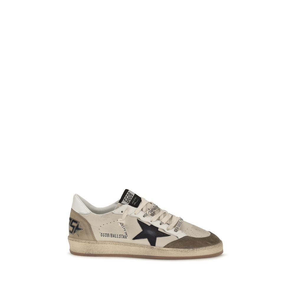 Golden Goose Weiße Low-Top-Sneaker aus Kalbsleder Bos Taurus