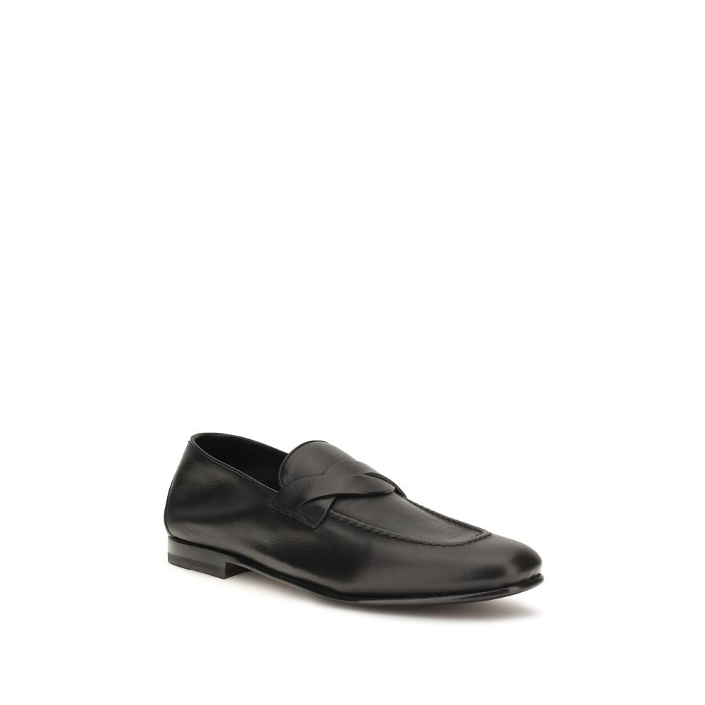 Tom Ford Schwarze "Bos Taurus" Kalbsleder Loafer zum Hineinschlüpfen